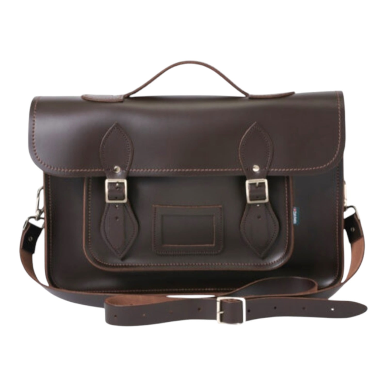 Zatchels Women's Handmade Leather Backpack Satchel -dark Brown In Brown