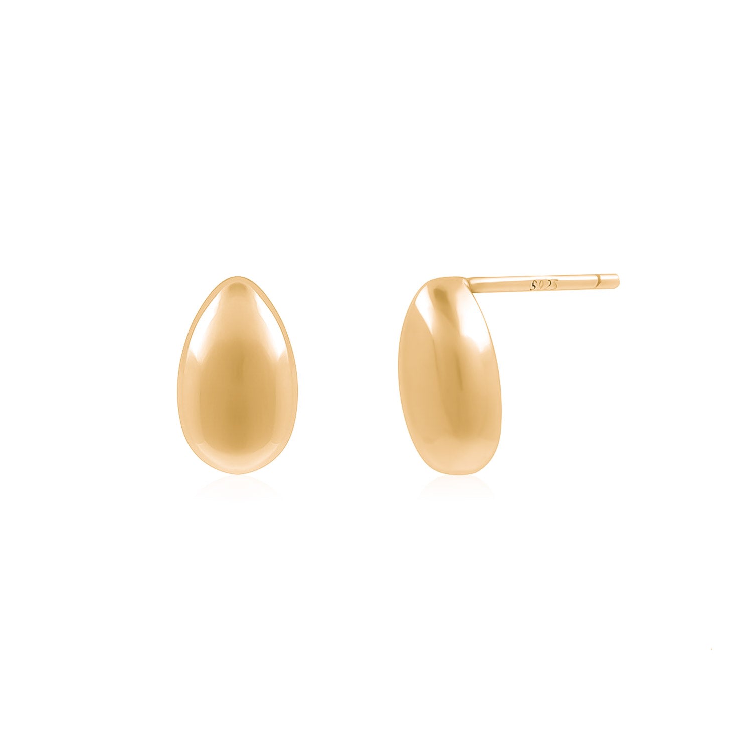 Cote Cache Women's Gold Raindrop Stud Earrings In Gray