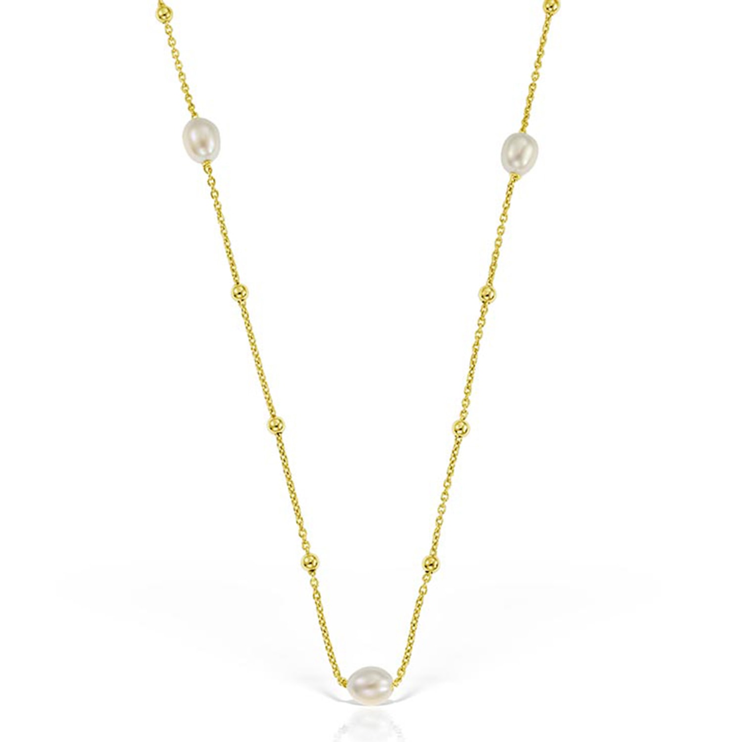 Obsidian Women's Gold / White The Pearl Connection Necklace, Gold Vermeil