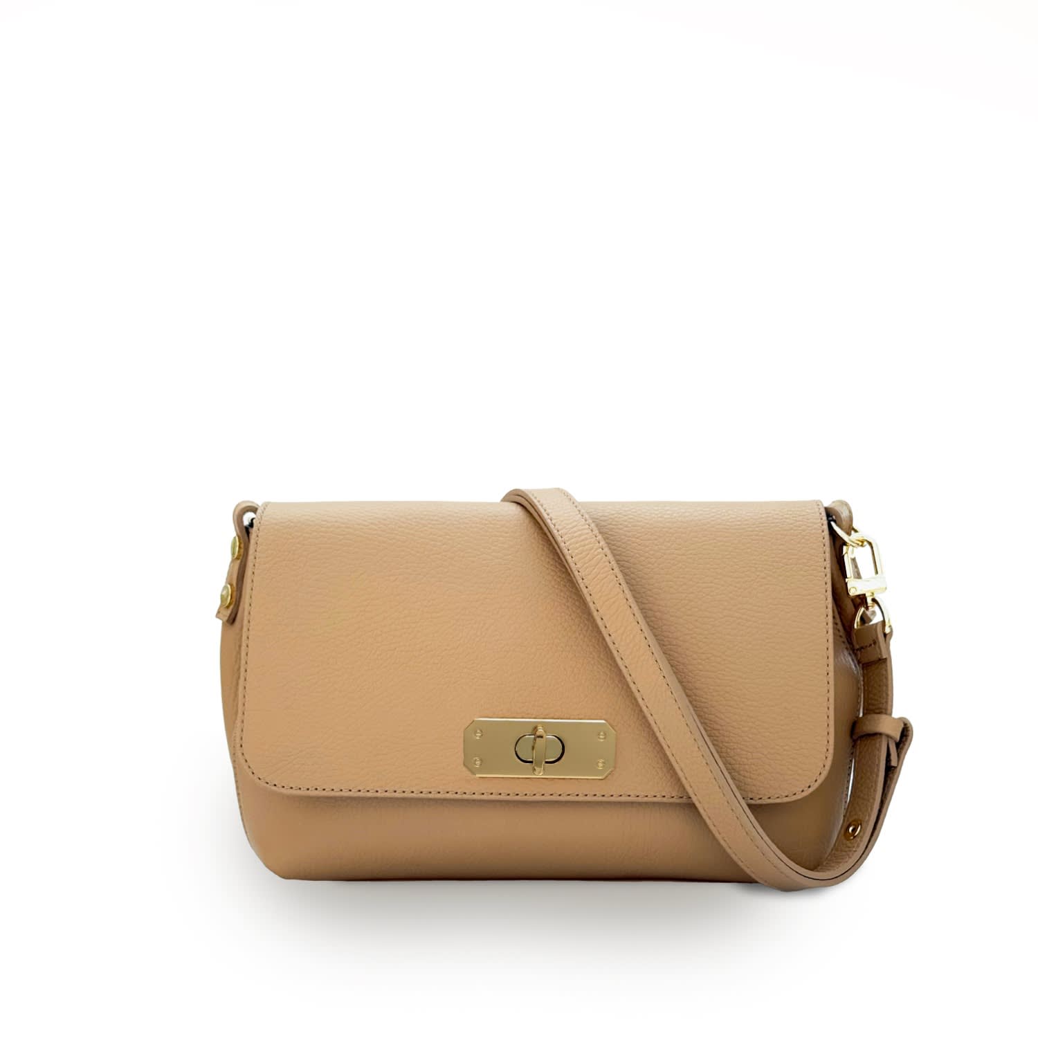 Apatchy London Women's Neutrals The Maisie Maxi Sand Leather Bag