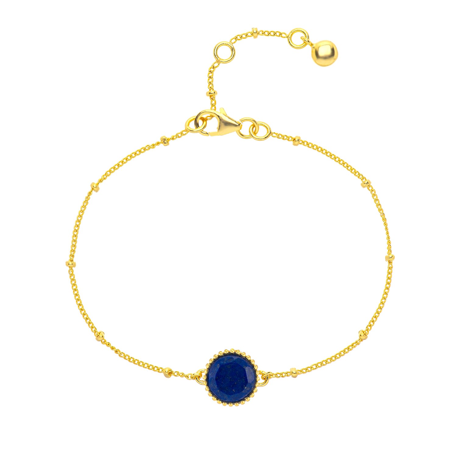 Women’s Gold / Blue Barcelona September Birthstone Bracelet - Lapis Lazuli Auree Jewellery