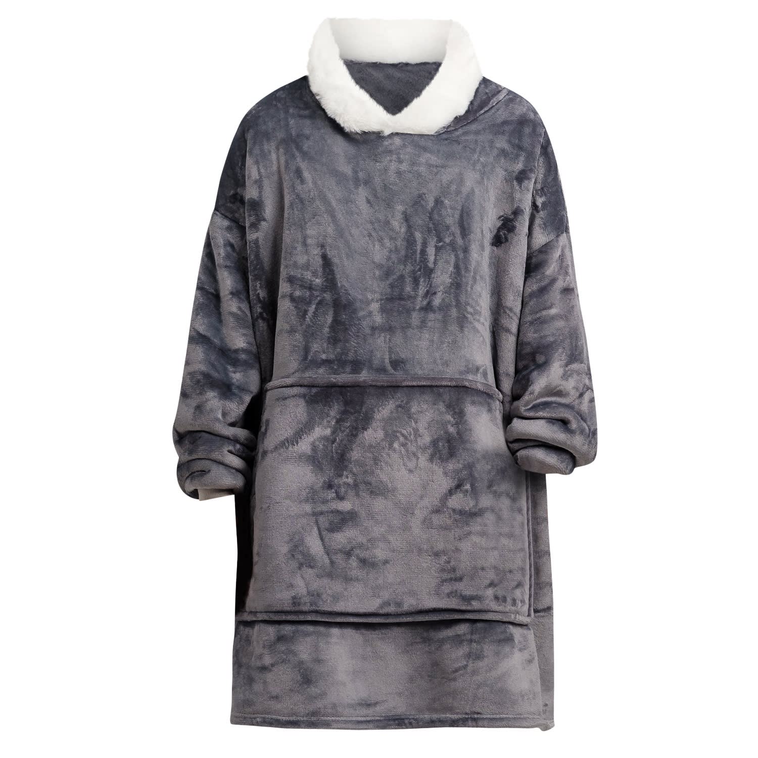 Ony Men's Furlined Hoodie Blanket - Grey In Grey