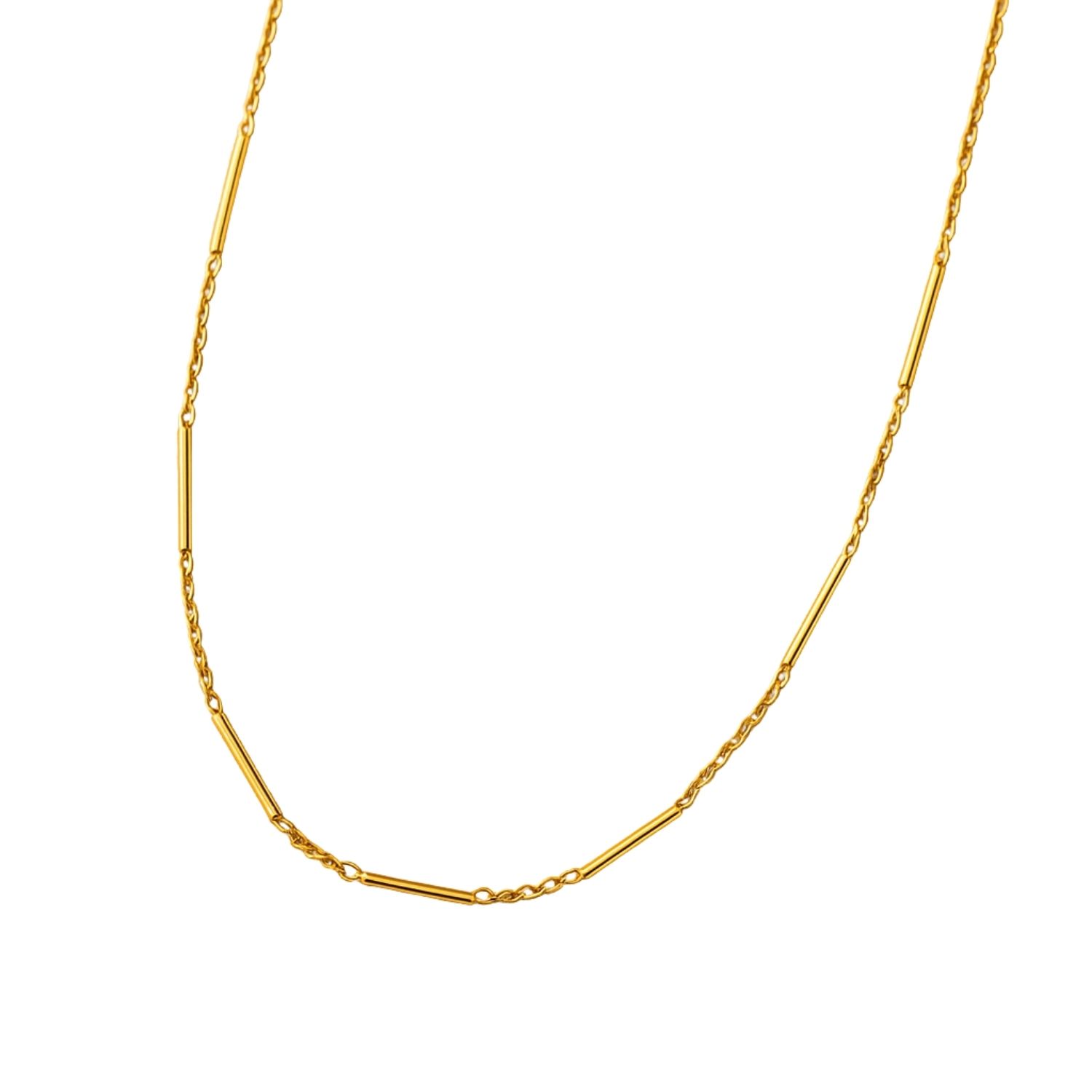 Lily Flo Jewellery Women's Gold Light Line Bar Necklace In Gold