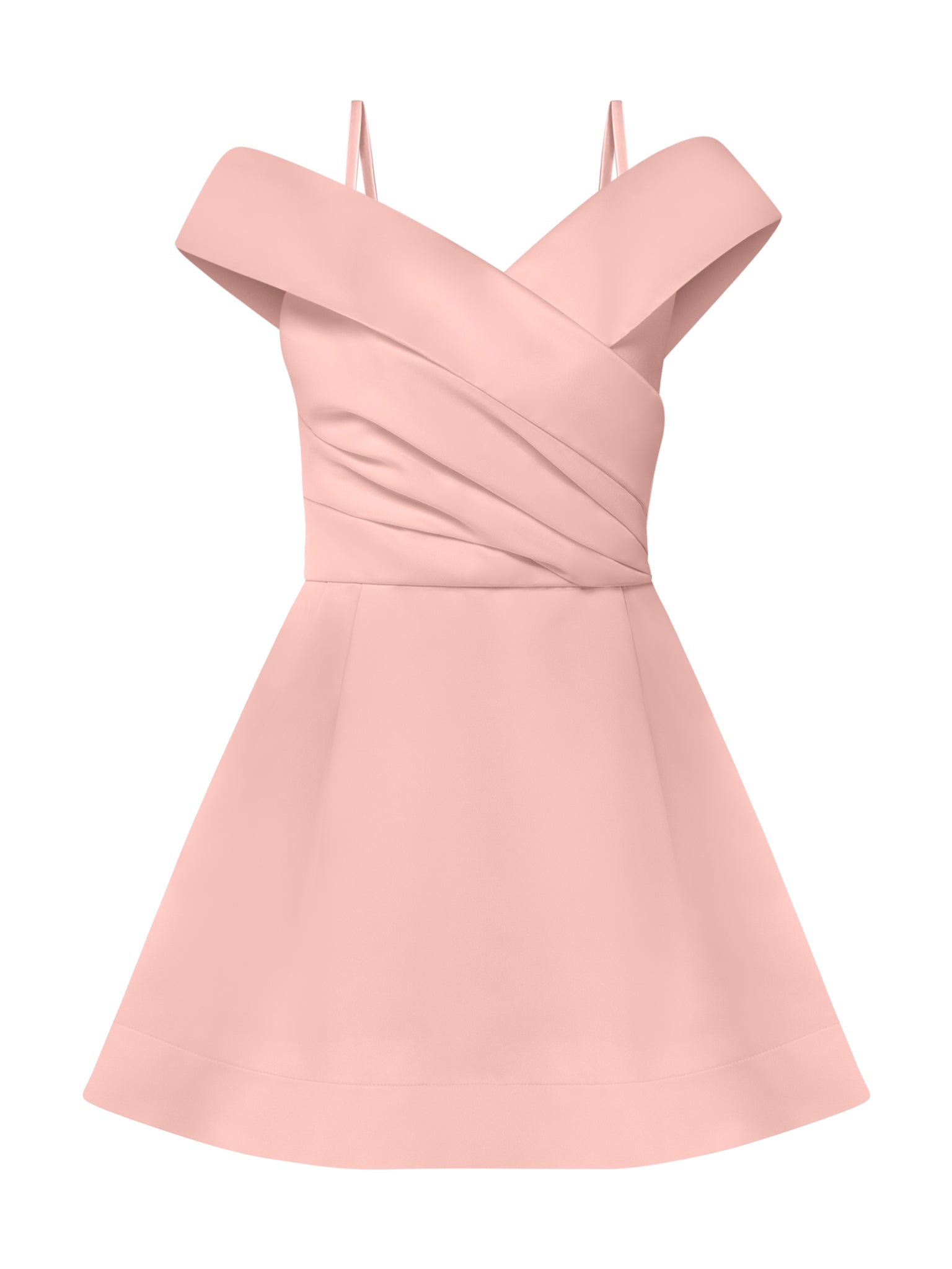 Tia Dorraine Women's Pink / Purple Easy To Love Flared Satin Mini Dress - Blush In Pink/purple