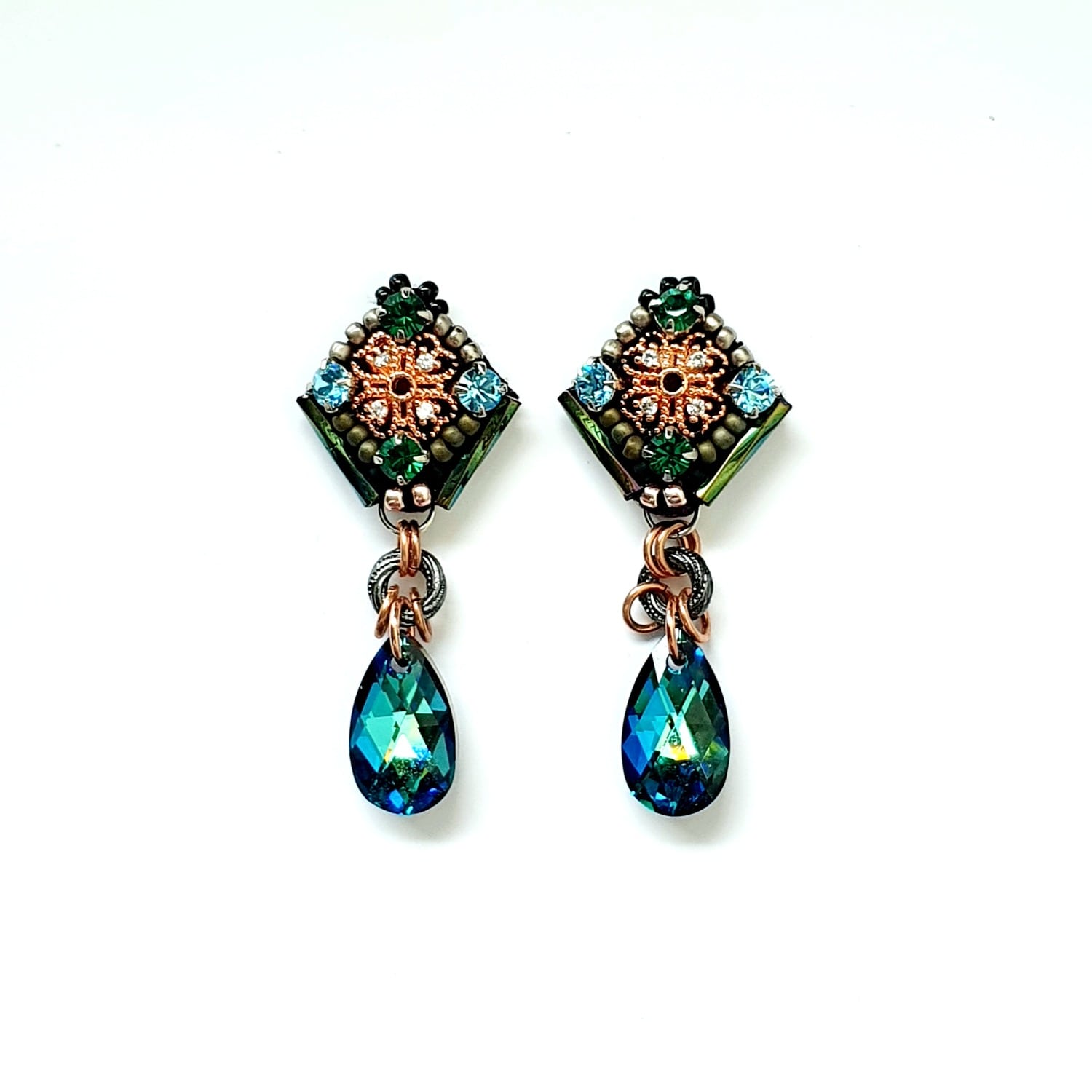 Ariel.c Jewellery Women's Blue / Green / Rose Gold Ornate Midnight Glow