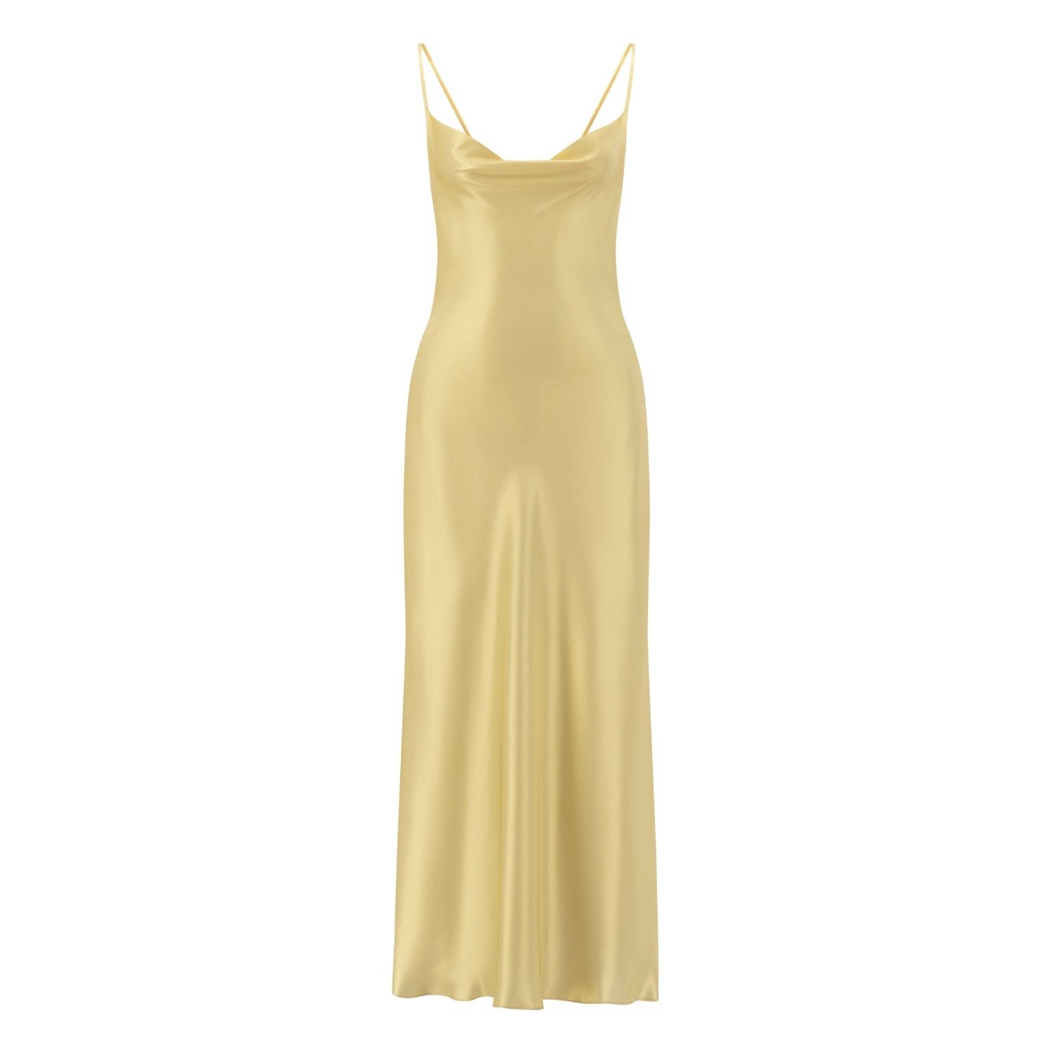 Backless Silk Halter Dress - Sand Off White, Anaphe