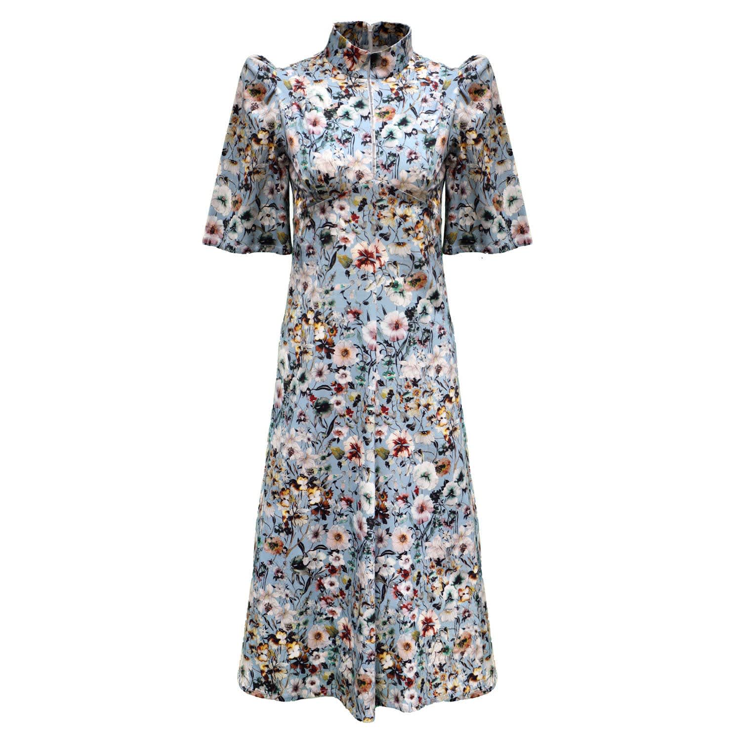 floral cotton midi dress
