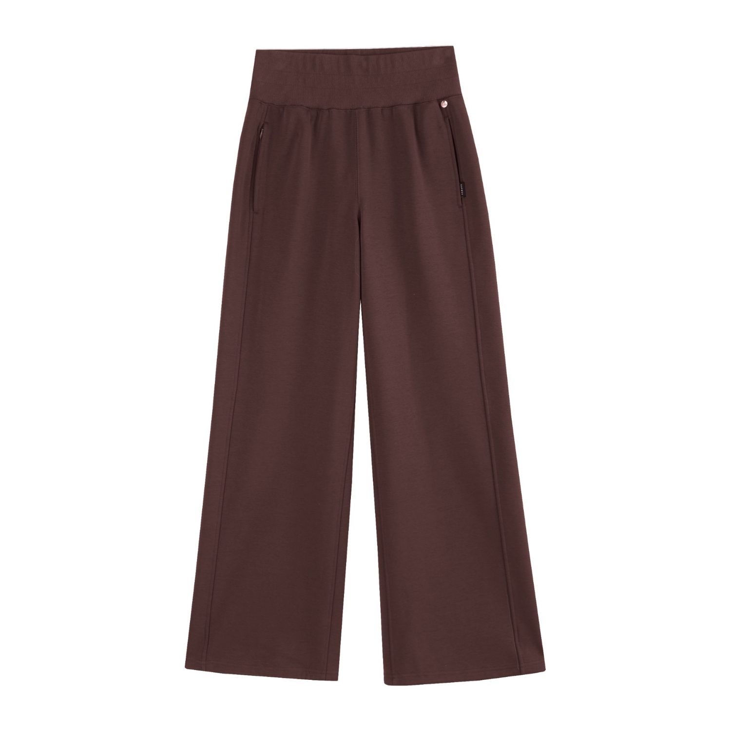 Supesu Women's Cubby Sweatpants, Wide Leg - Cherry Brown In Brown