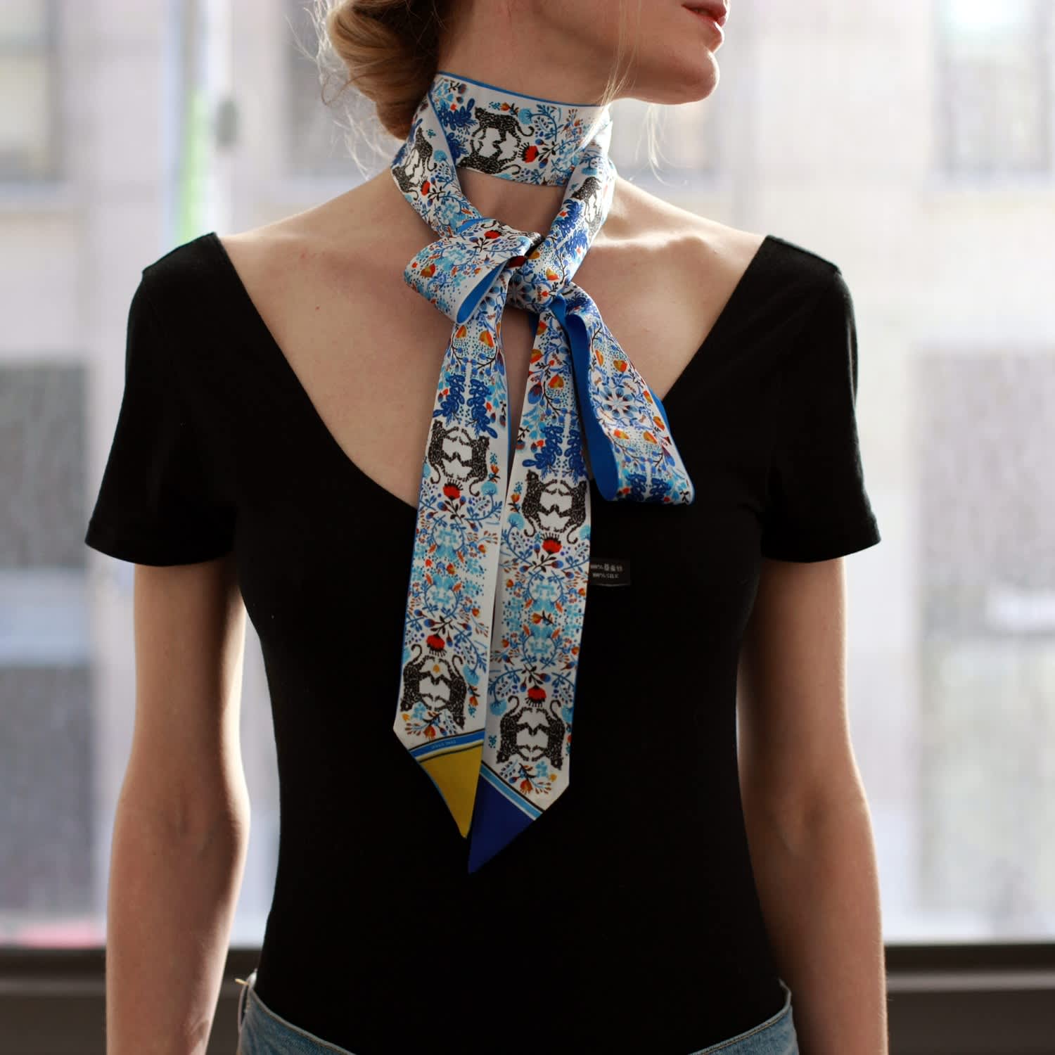 Elsa Silk Twilly Scarf – Kayu