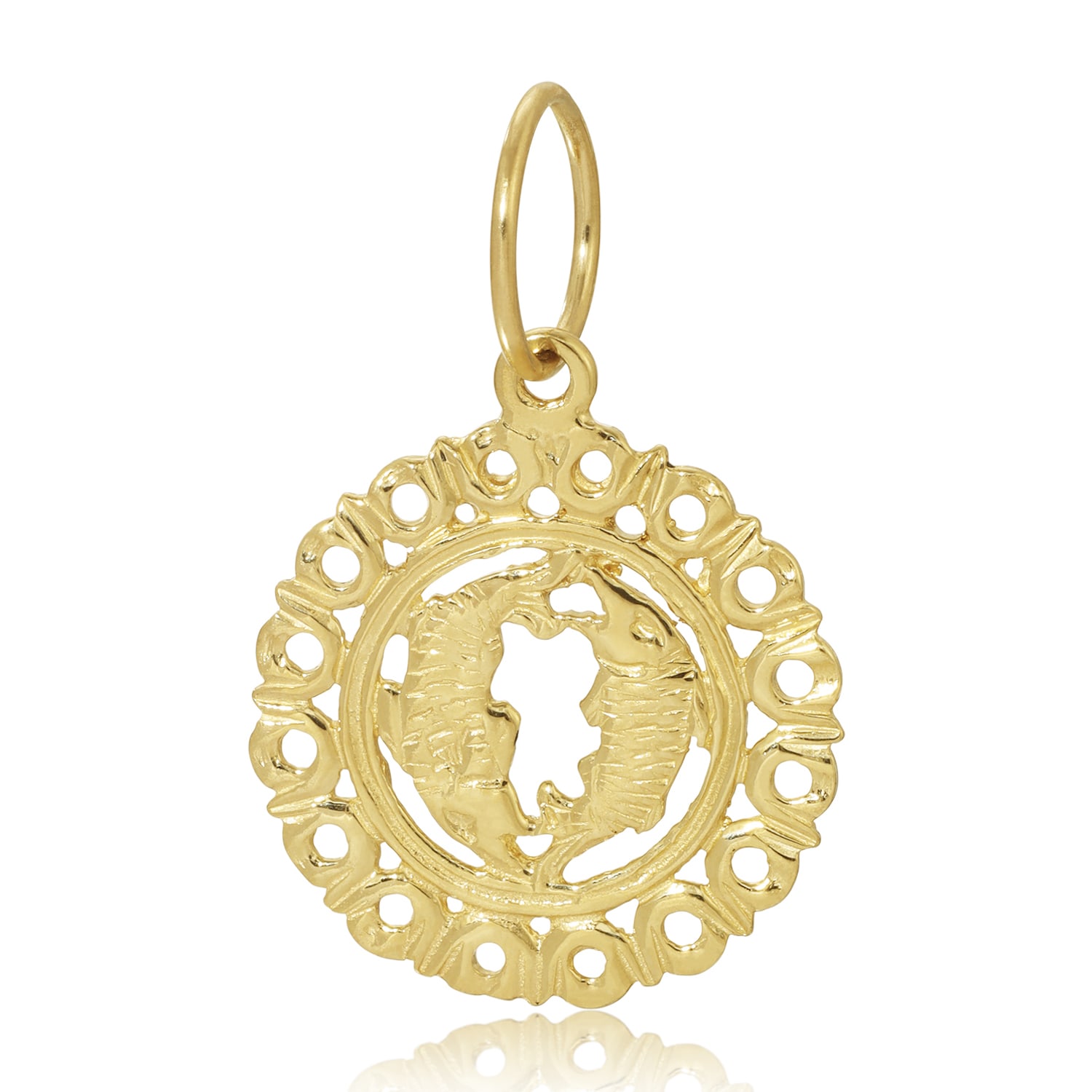 Maya Brenner Women's Gold Zodiac Pendant - Pisces In Gold