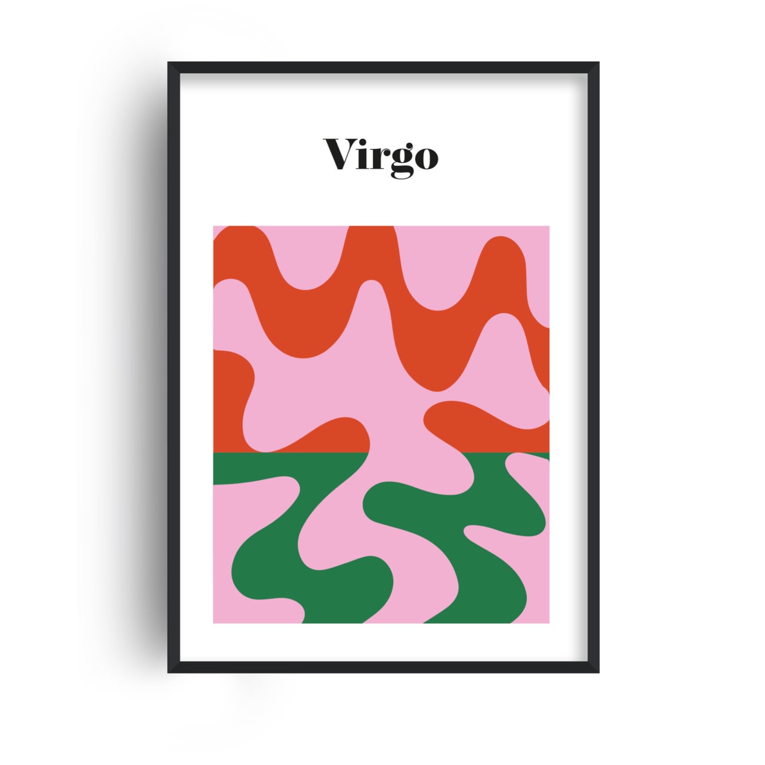 Fanclub Red / Green / Pink Virgo Zodiac Star Sign A2 Art Print