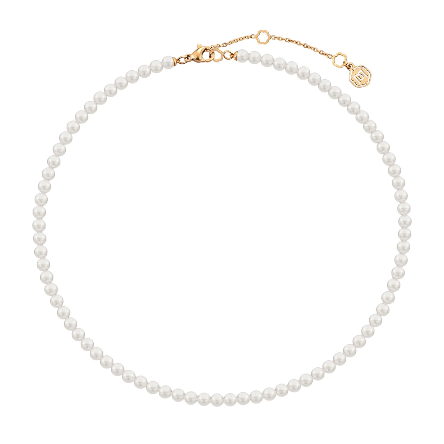 Women’s Timeless Only Me String Beaded Pearl Necklace - Gold, 4Mm Me30