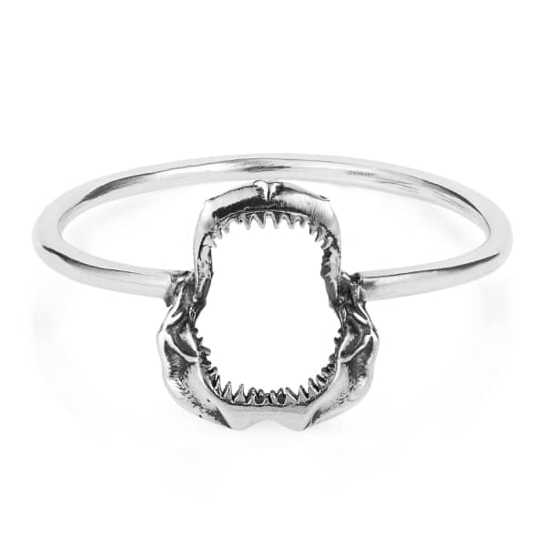 GUCCI WOMEN'S MINI SHARK JAWBONE RING SILVER