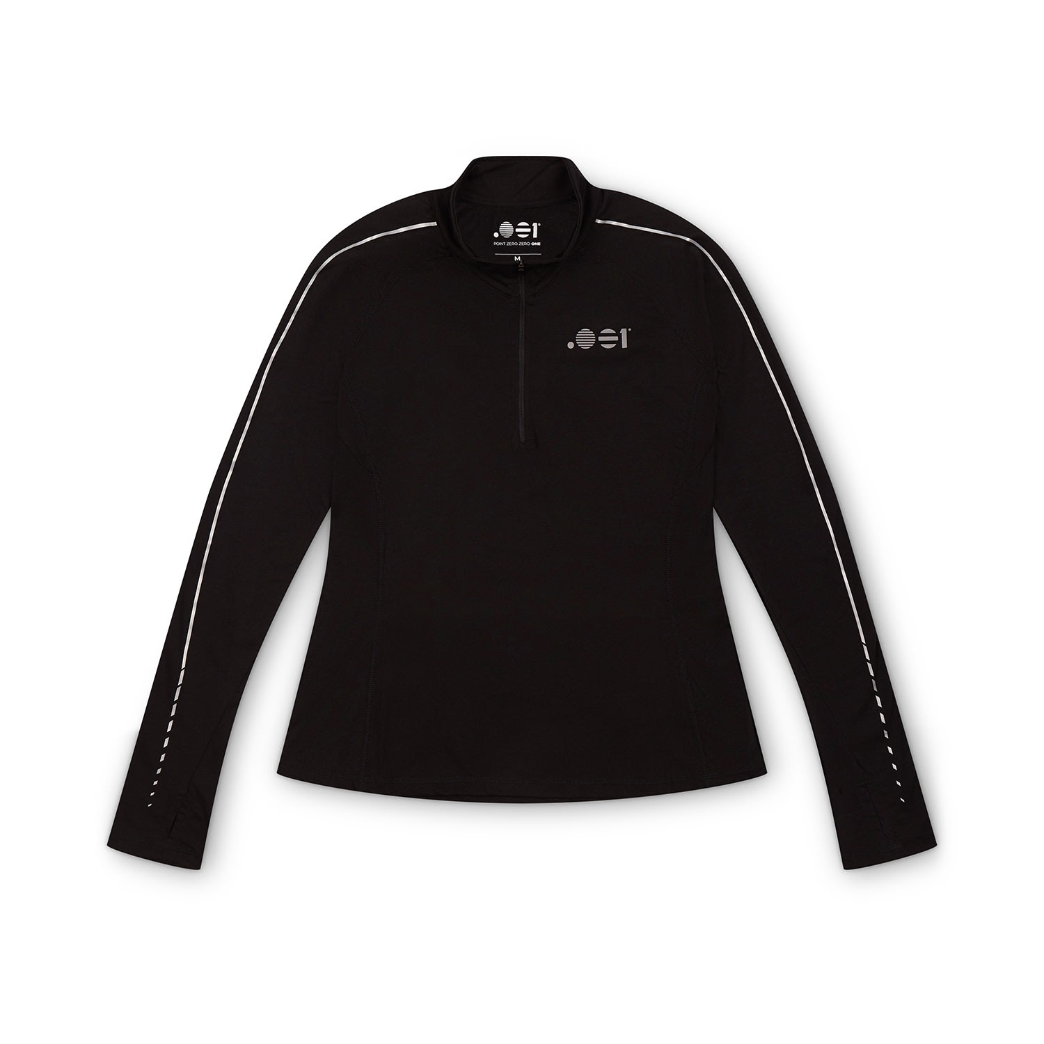 Black Womens Functional Half Zip XXL Point Zero Zero One