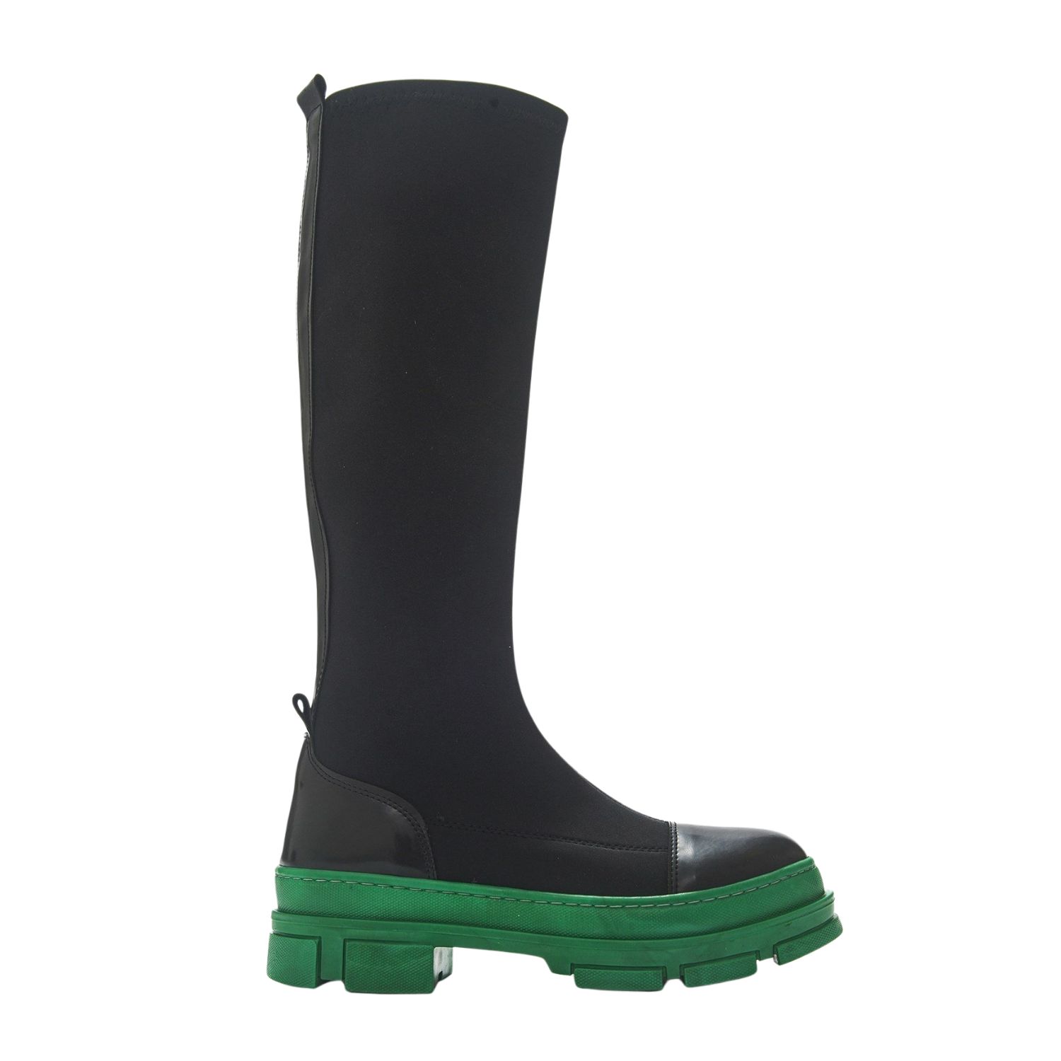 Prologue Shoes Women's Bella Black & Green Scuba Boot
