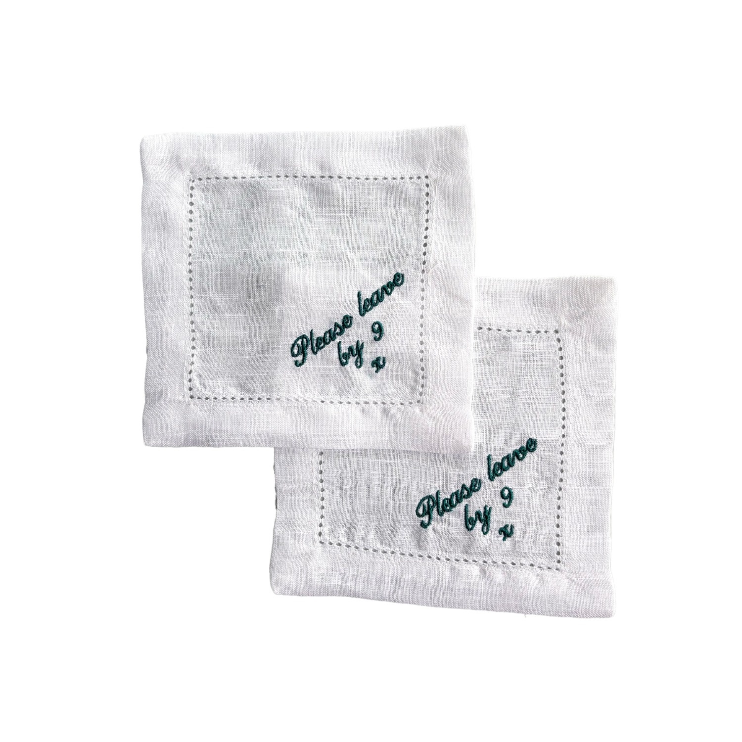Lilly Loves White Please Leave By Nine Cocktail Napkin