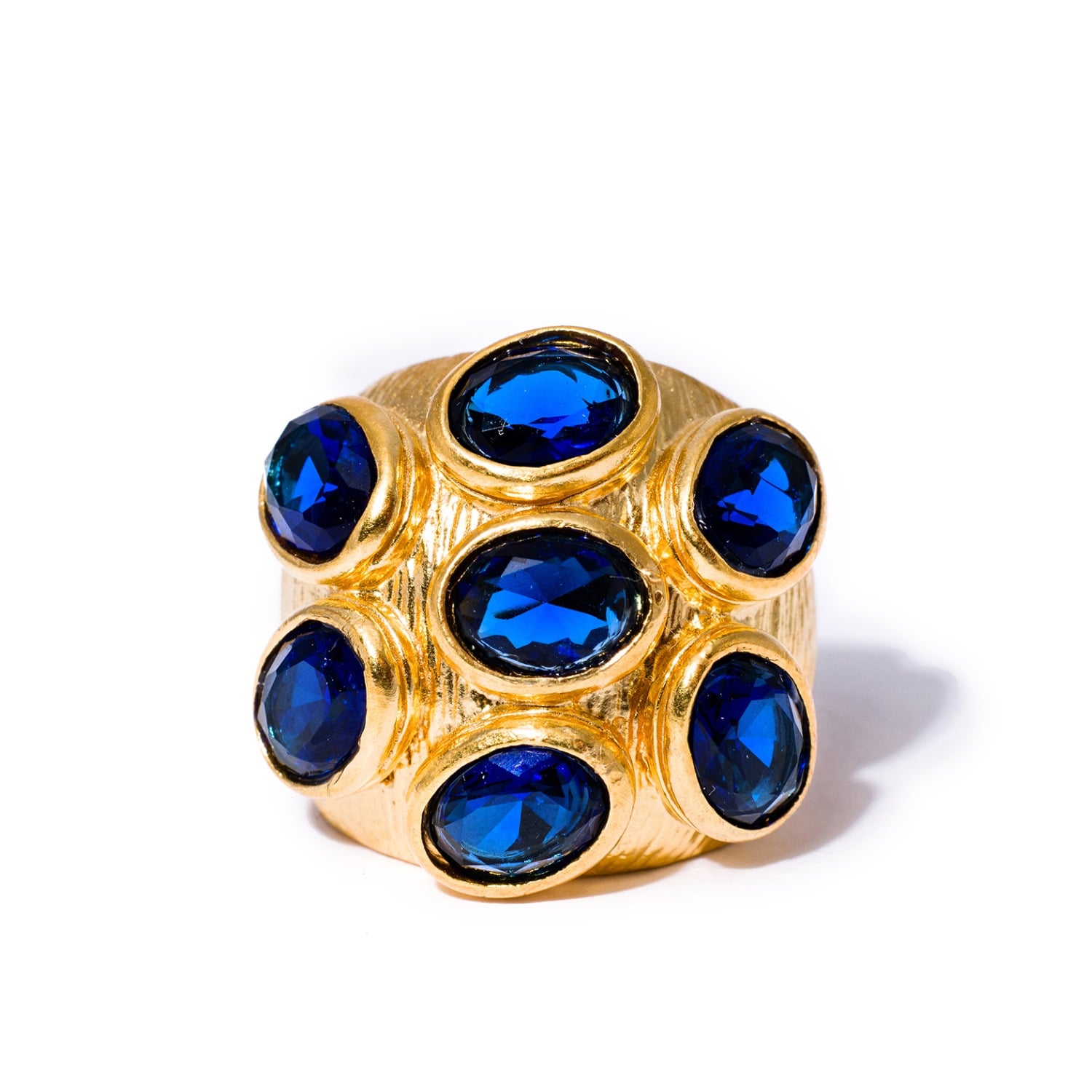 Kybele Studio Women's Gold Sapphire Multi-gemstone Cocktail Ring