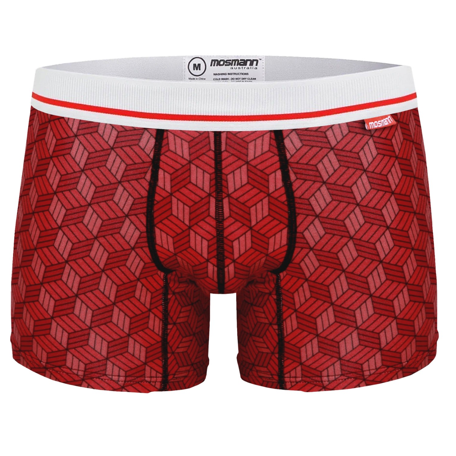 Red Mens Bamboo Trunk - Valentino Large Mosmann Australia