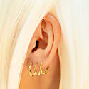Minnie Lane Gold Scarlett Extra Small Hoops In Small