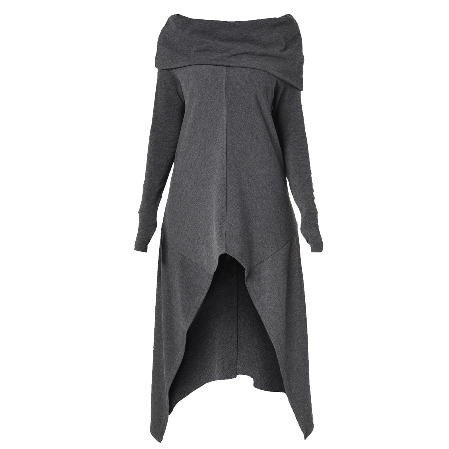 Women’s Extravagant Loose Tunic In Dark Grey Large Metamorphoza