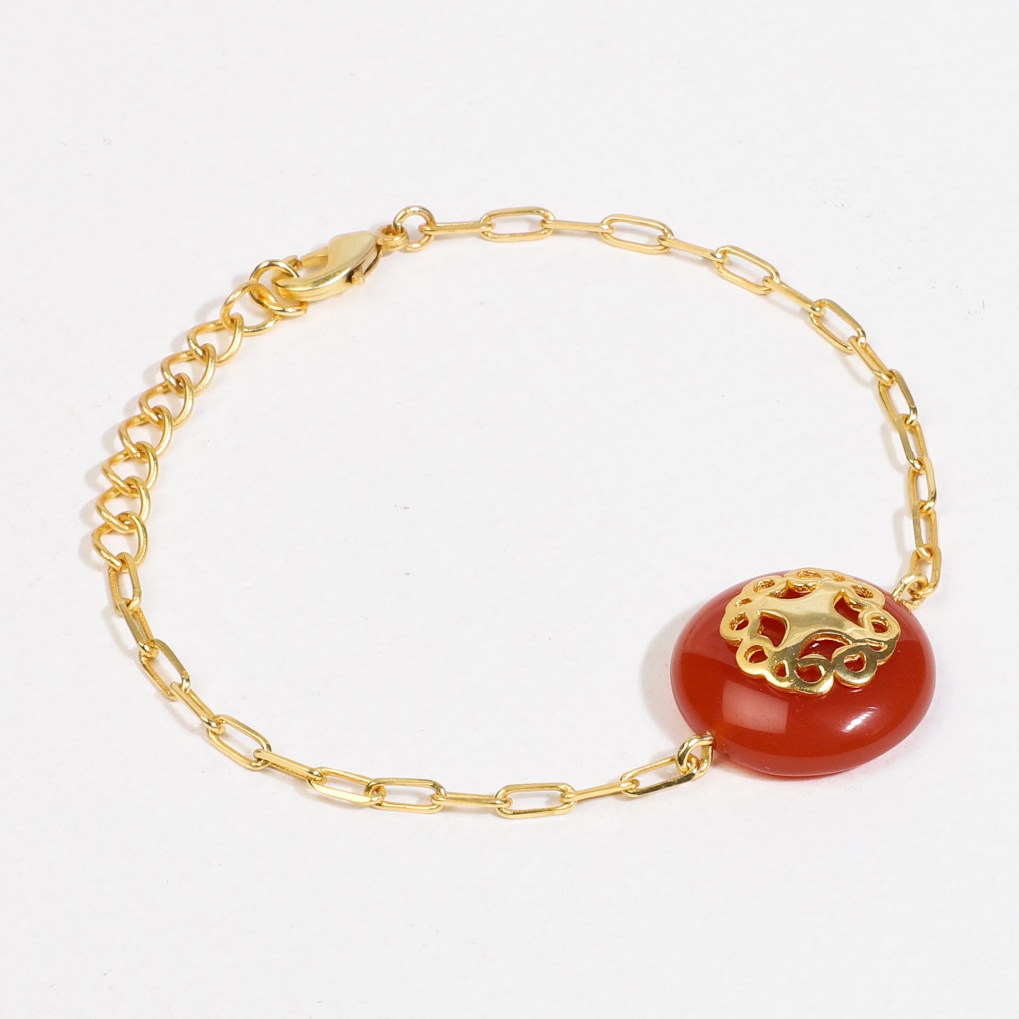 Women’s Gold / Red Red Carnelian Bracelet Melange Lila Rasa