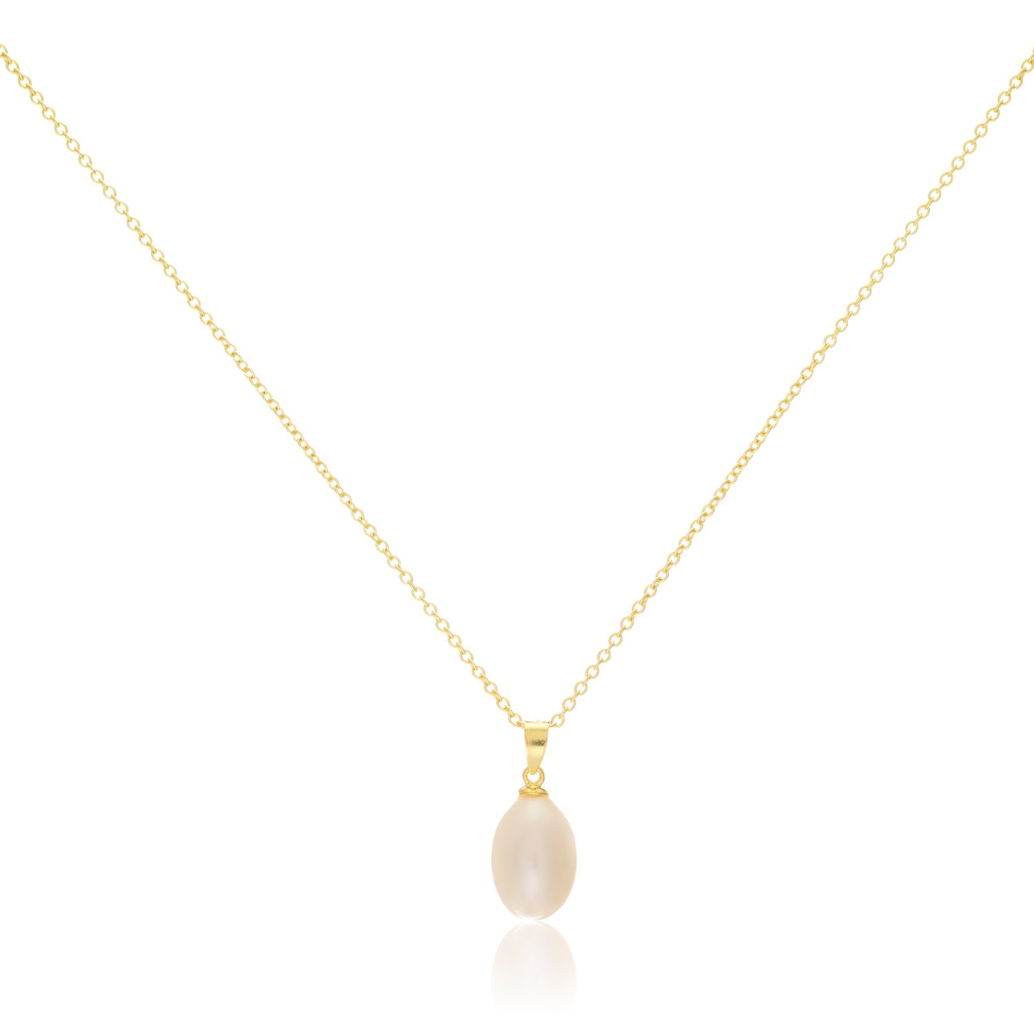 Women’s Gold / White Gloucester White Freshwater Pearl & Gold Vermeil Pendant Auree Jewellery