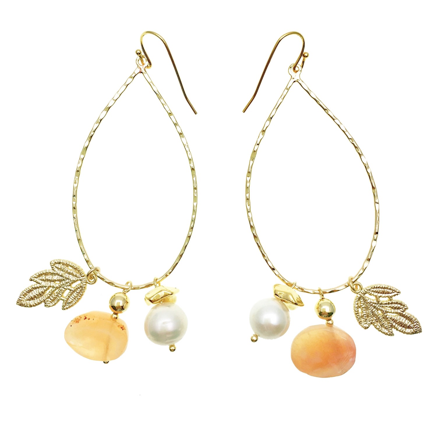 Farra Women's Red Agate & Freshwater Pearls Swinging Earrings