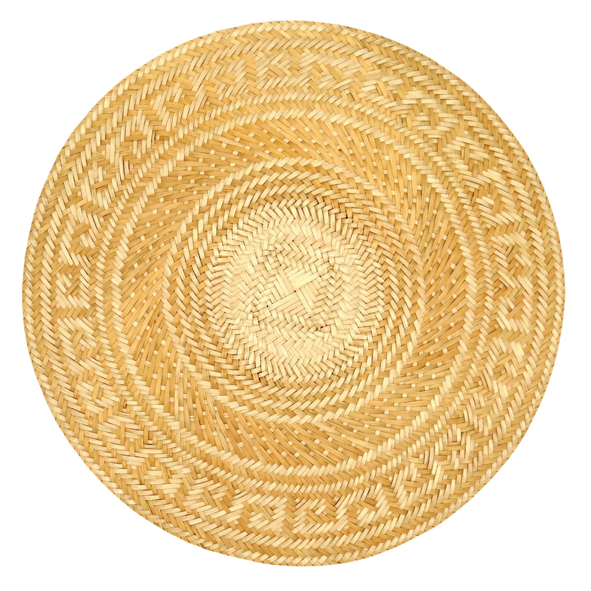 Neutrals Set X 4 Natural Straw Round Placemats Washein