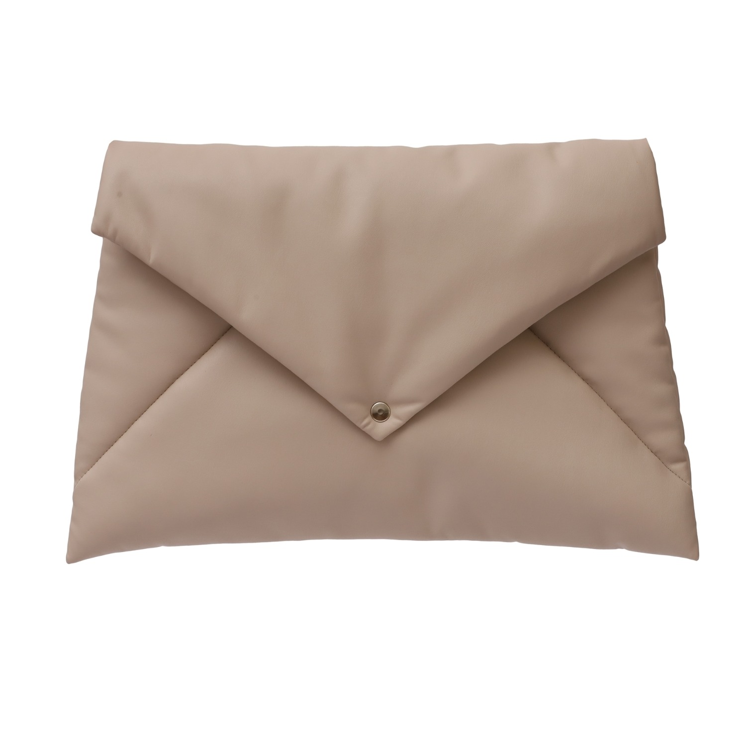 Julia Allert Women's Neutrals Faux Leather Envelope Clutch Bag Beige