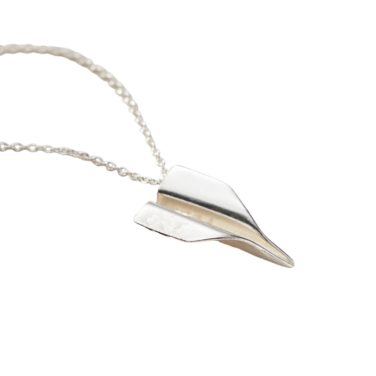 Women’s Sterling Silver Paper Plane Necklace Posh Totty Designs