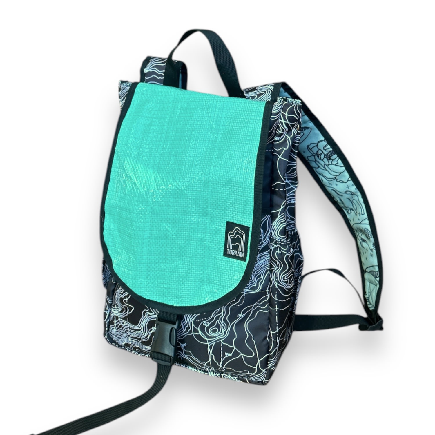 Torrain Recycled Bags Women's Green / Black Aqua Topography Venture Pack