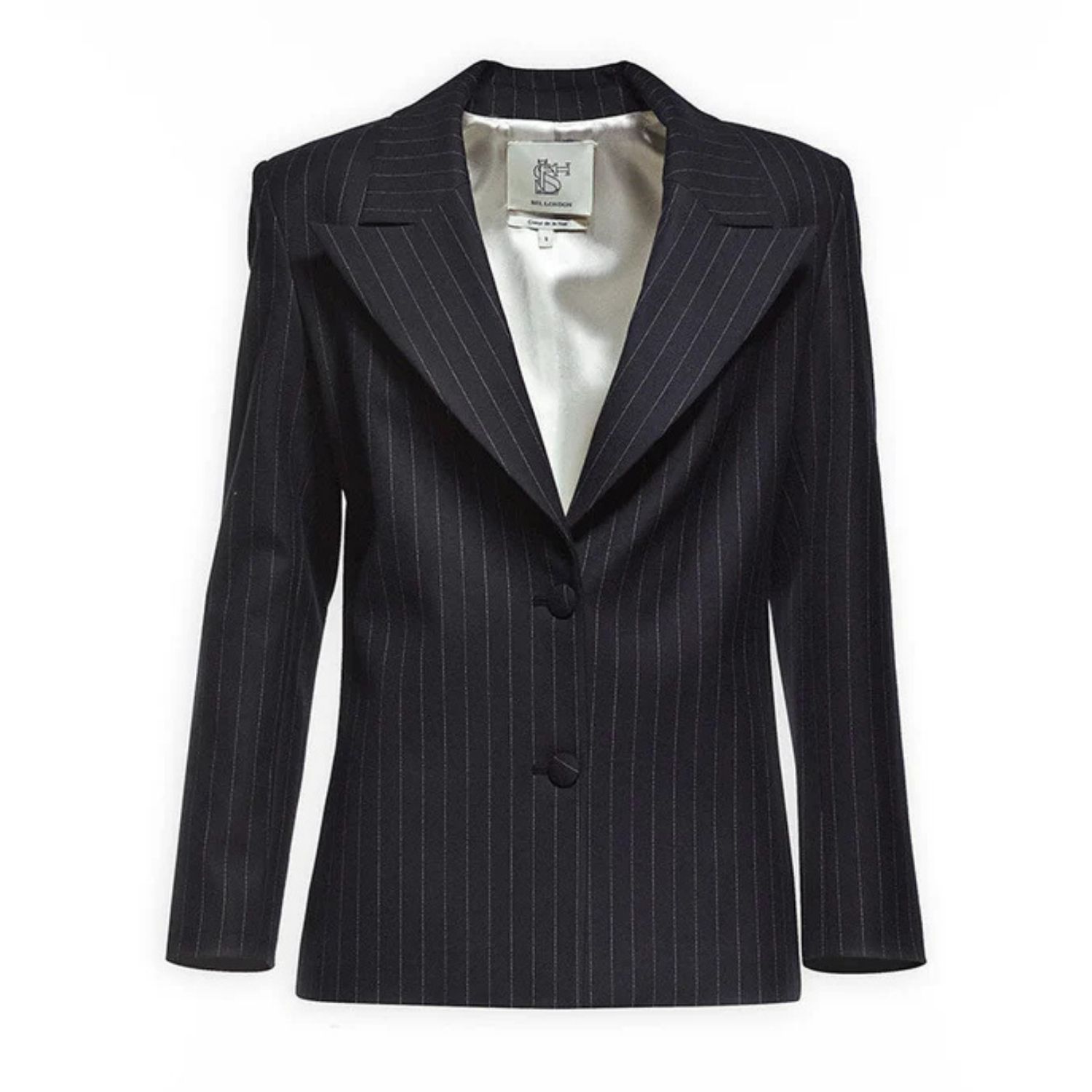 Sel Women's Blue Over Sized Pin Stripped Blazer Jacket In Blue