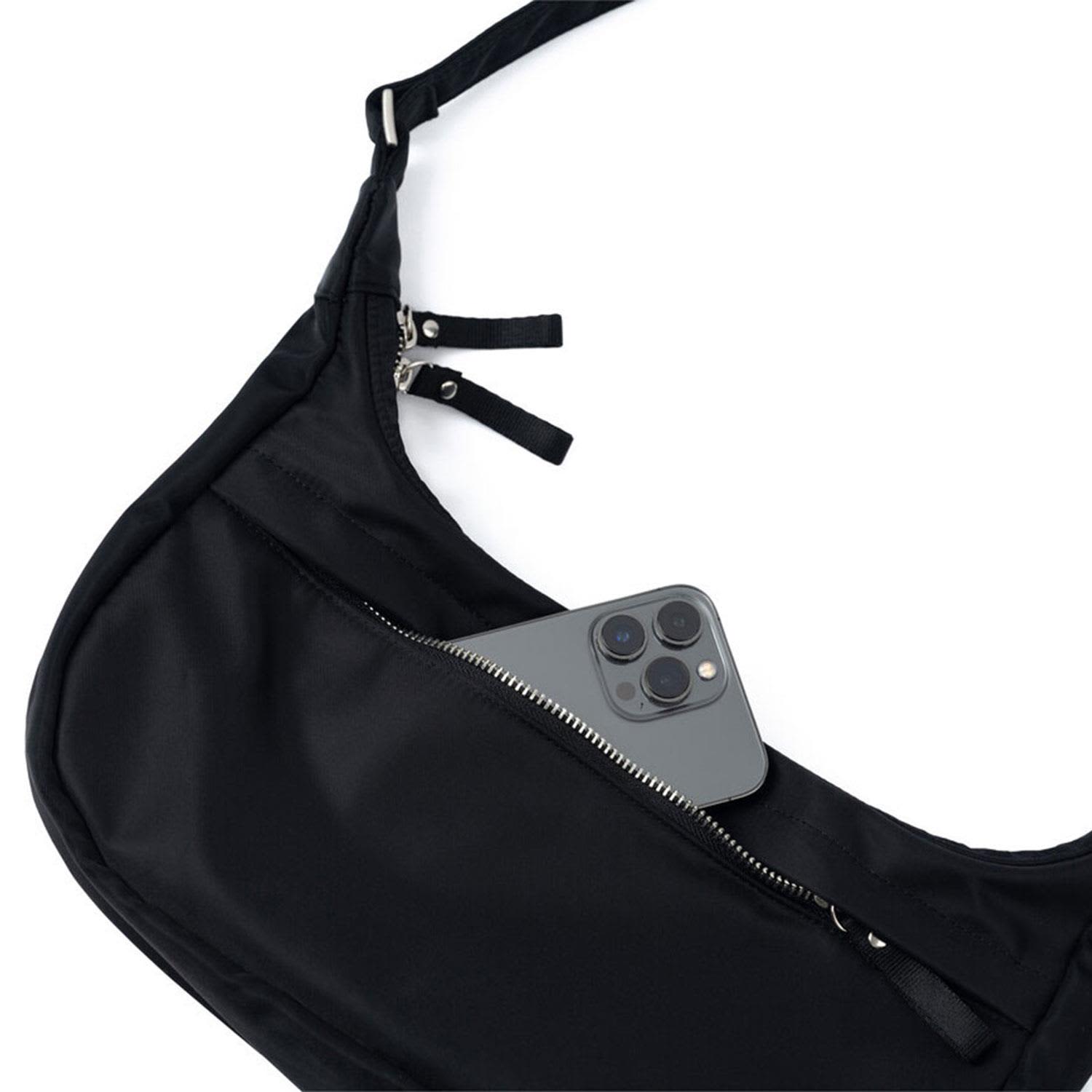 After Pray Edition | Ferry Nylon Hobo Bag - Black | HAH