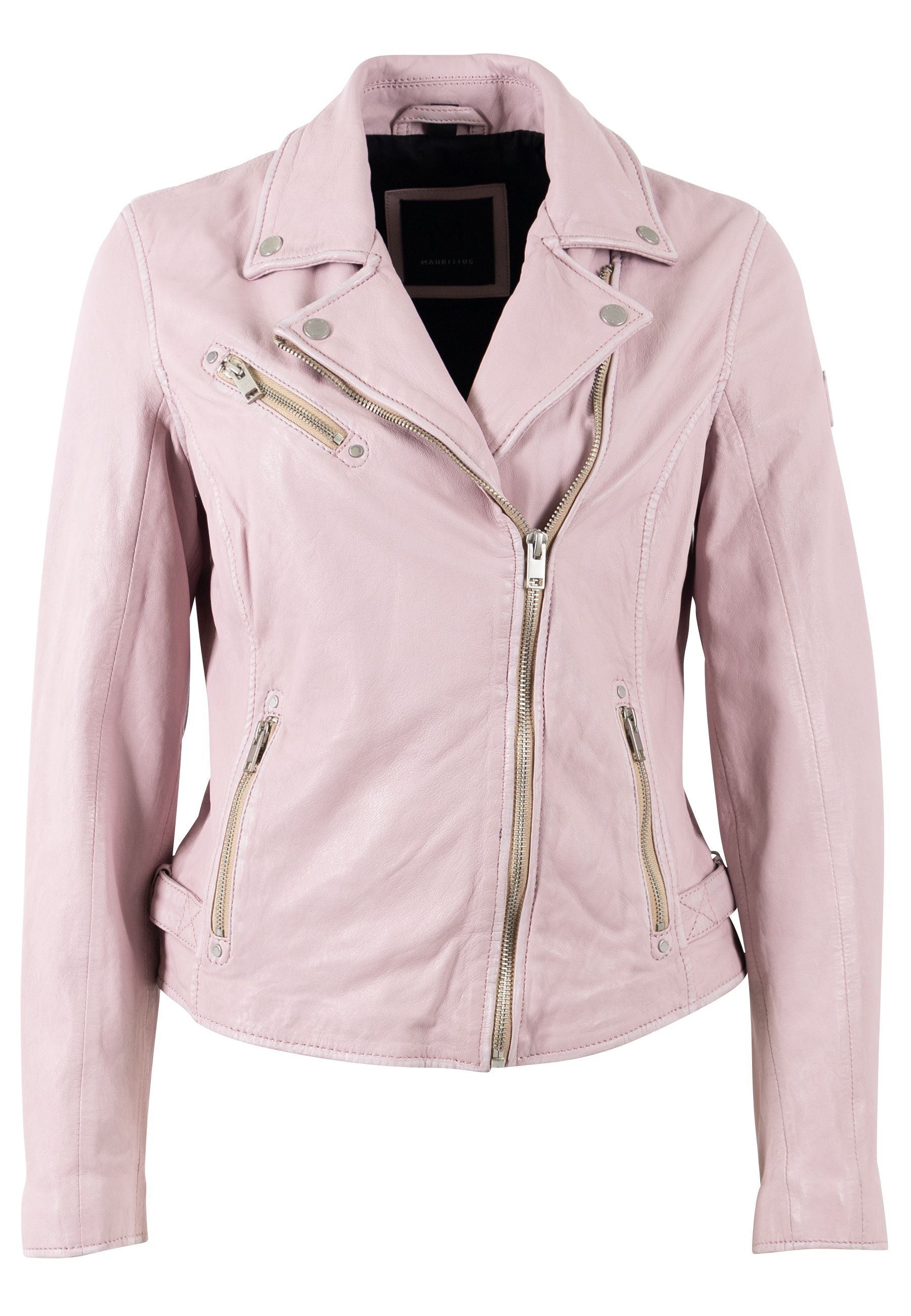 Women's Sofia Rf Leather Jacket - Hibiscus Pink | 4Xl | Mauritius