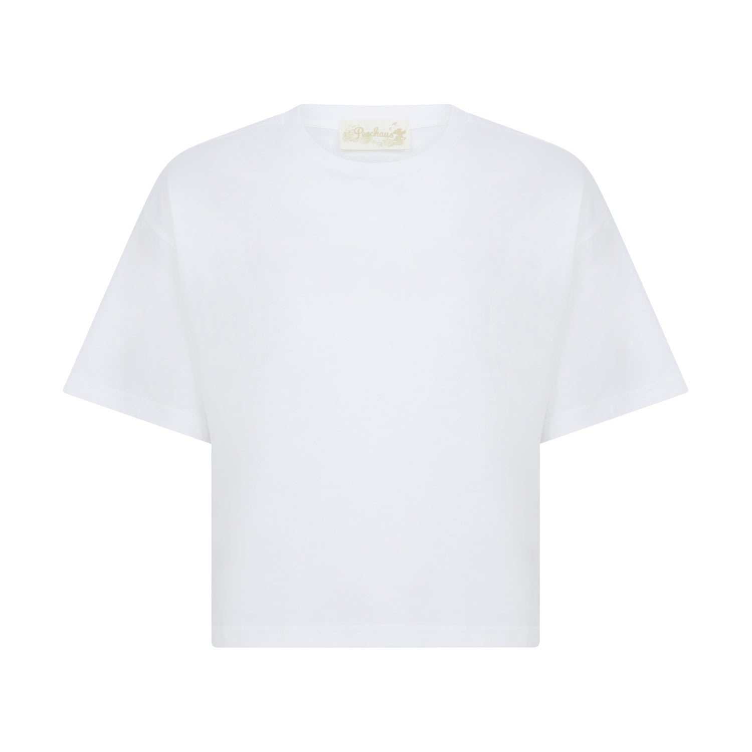 Women’s Bassia Cotton T-Shirt - Glacier White Large Peachaus