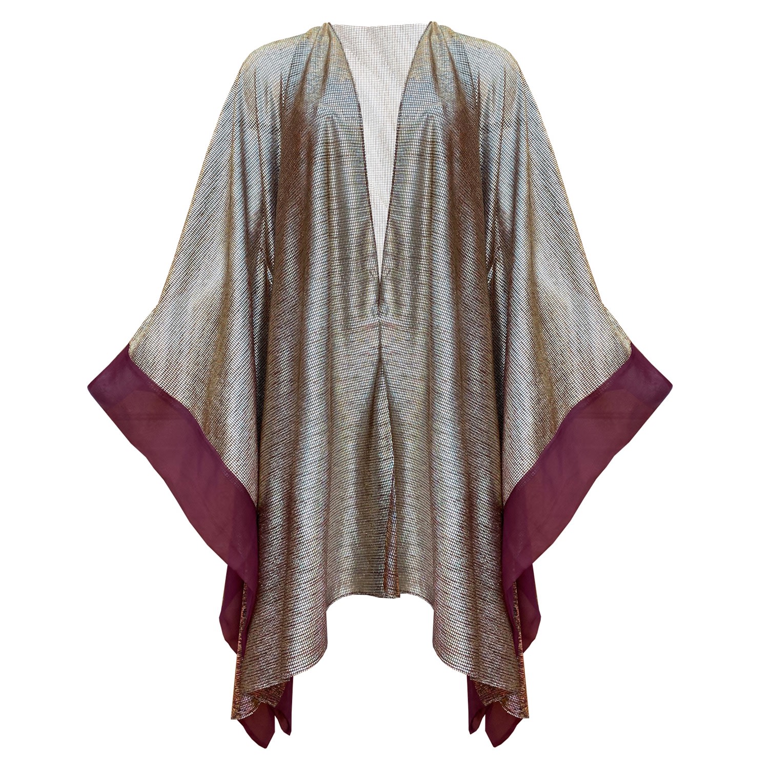 Geegee Collection Women's Gold Destello Cape In Gray