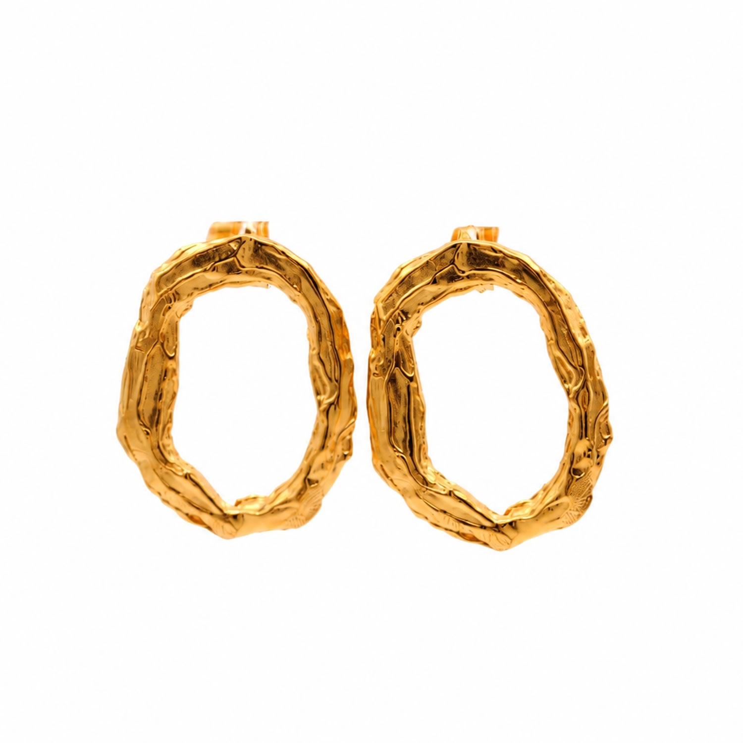 De Roms Women's The Dusk Molten Stud Earrings - Gold Vermeil