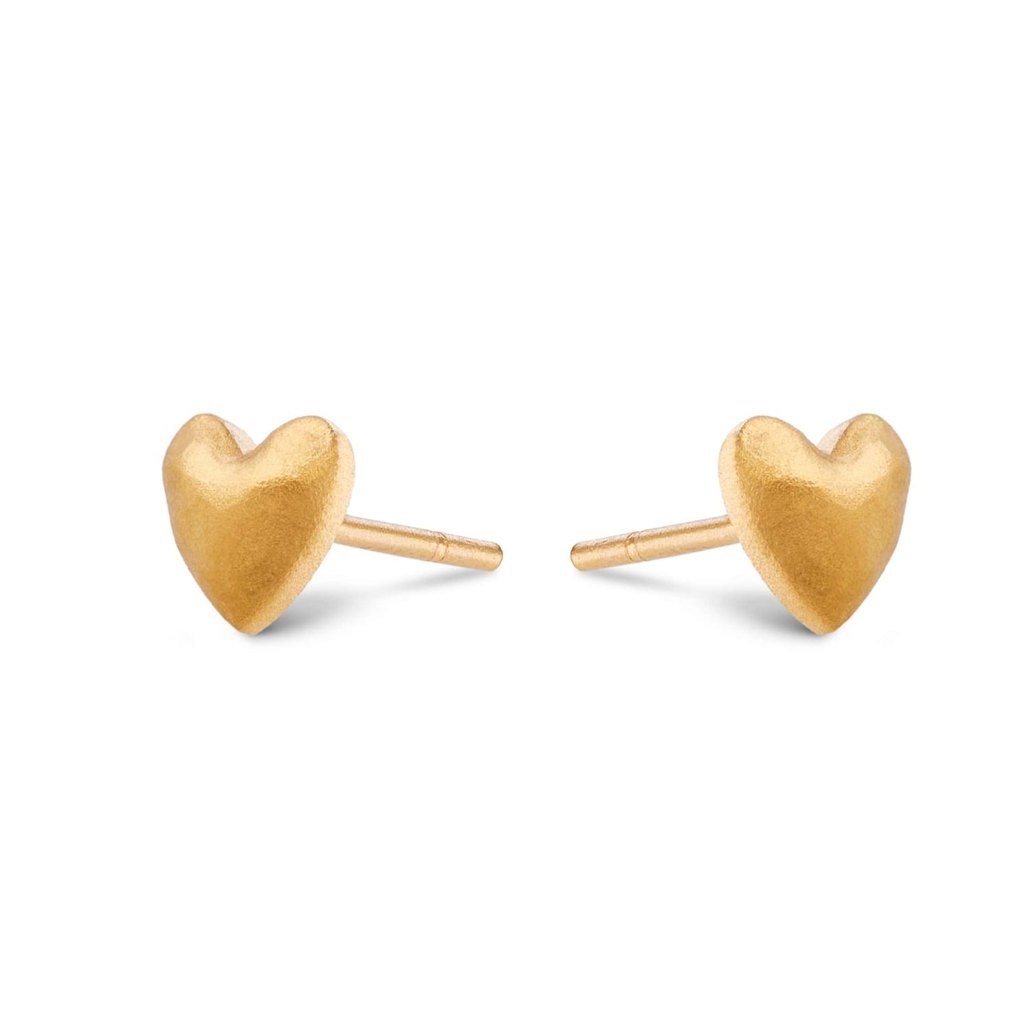 7879 Women's Gold Heart Stud Earrings