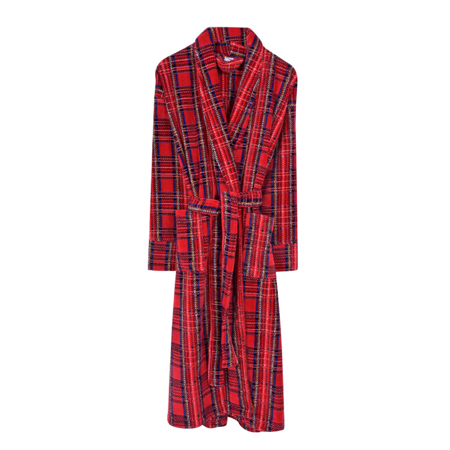 Red Men’s Dressing Gown - Highland Large Bown of London