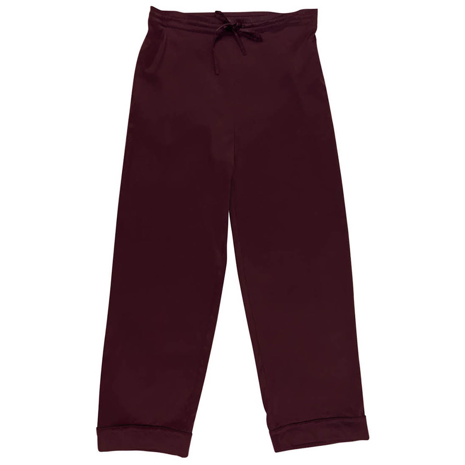 Nokaya Brown The Lady Silk Pyjama Pants Fudge In Brown