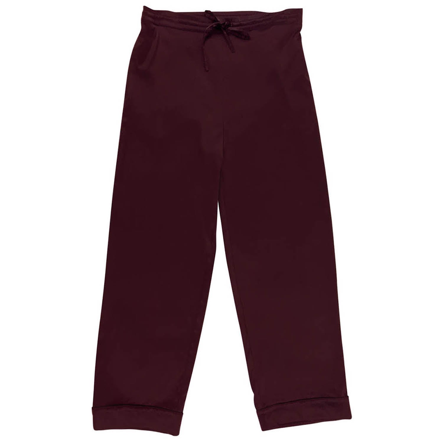 Nokaya Brown The Lady Silk Pyjama Pants - Fudge