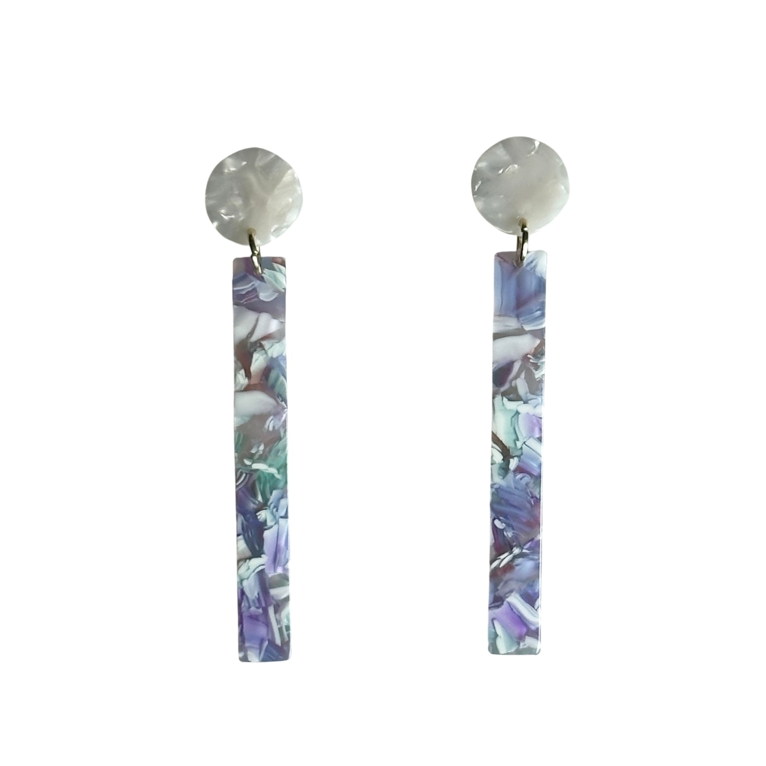 Closet Rehab Women's Green / Pink / Purple Matchstick Drop Earrings In Pastel Me More