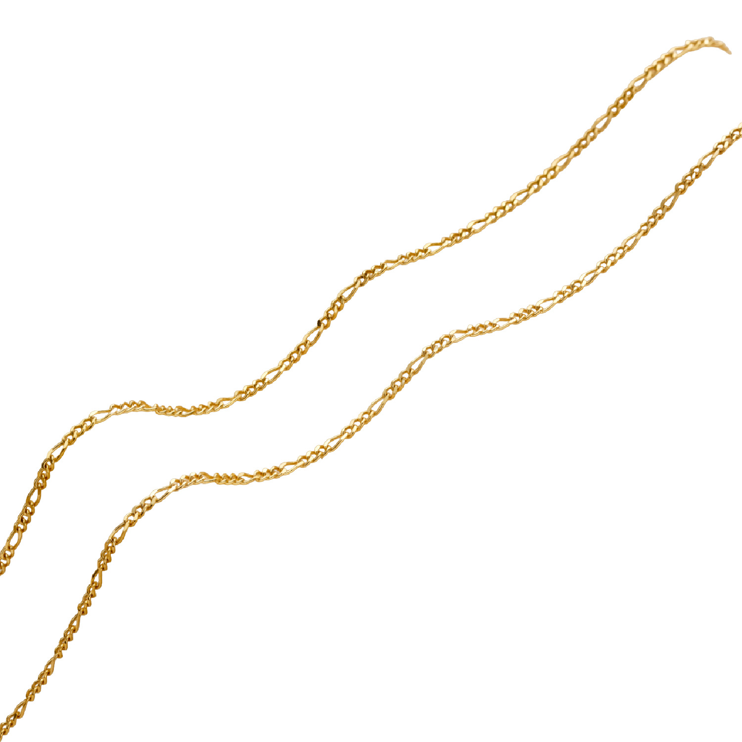 Women’s Solid Gold Figaro Chain Necklace Posh Totty Designs