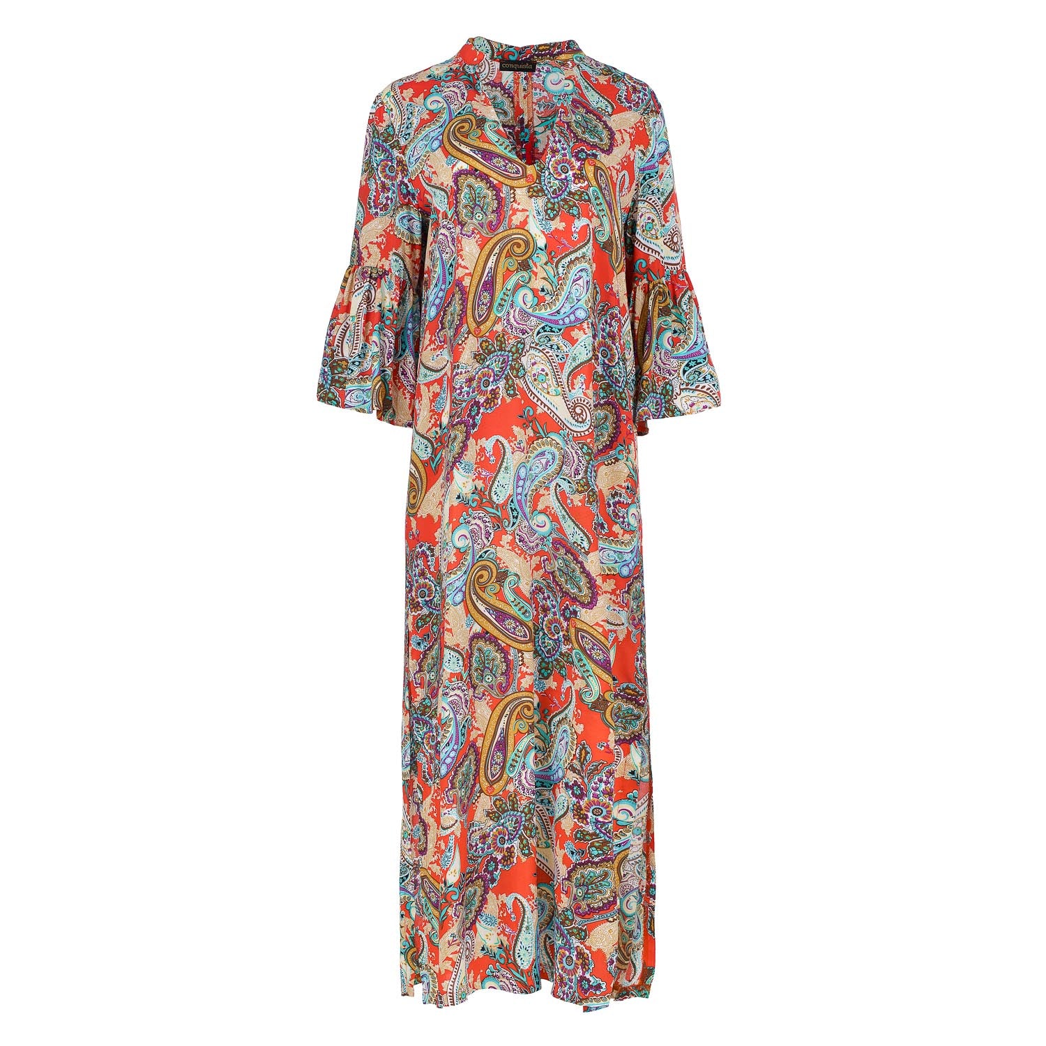 Women’s Paisley Kaftan Style Dress M/L Conquista