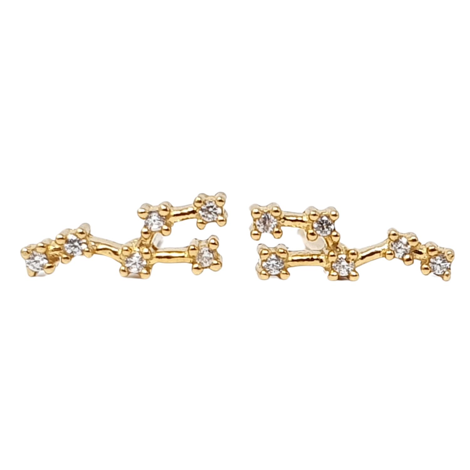 Harfi Women's Gold Taurus Star Sign Constellation Astrology Tiny Earrings In Gold