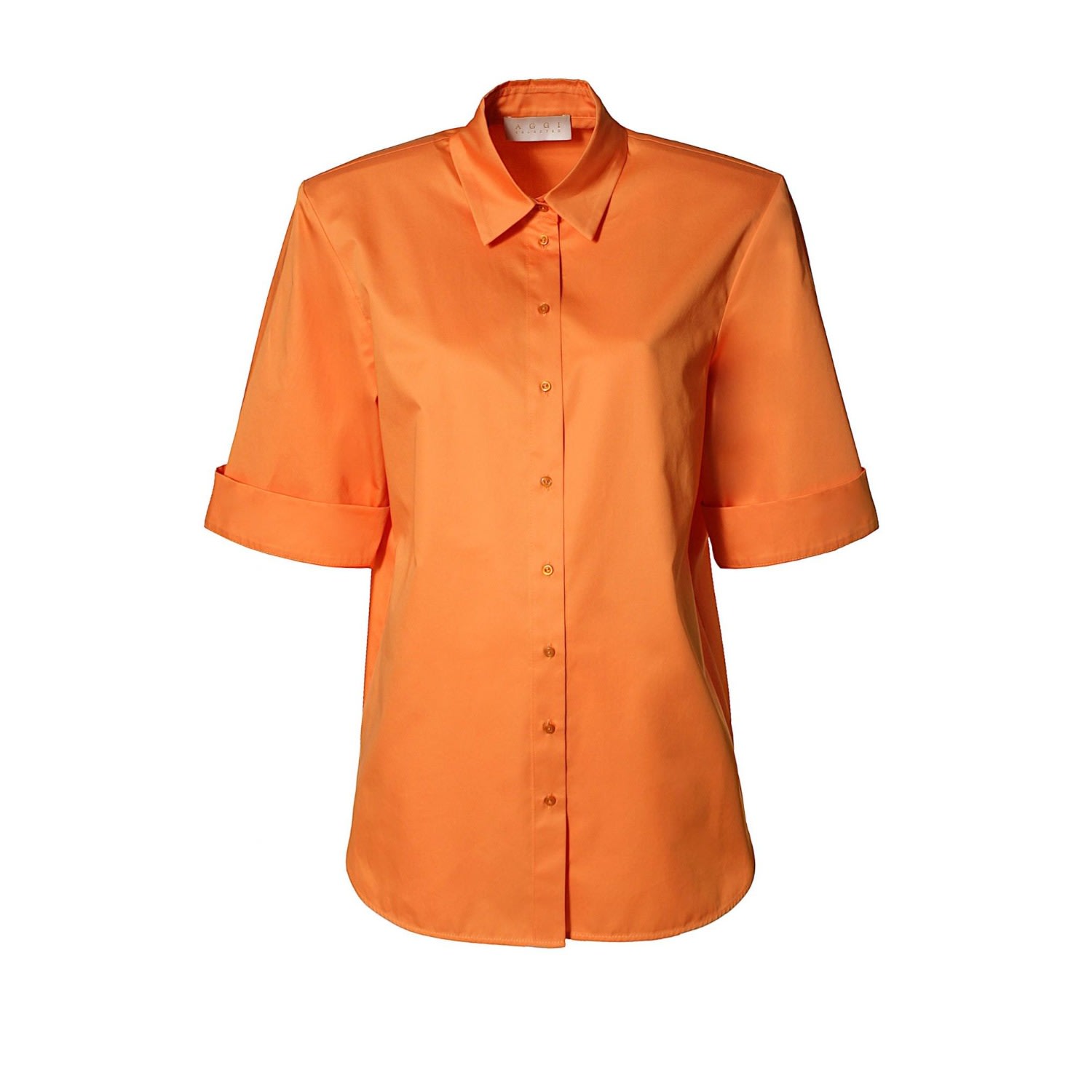 Aggi By Halewski Shirt Demi Nectarine In Yellow/orange