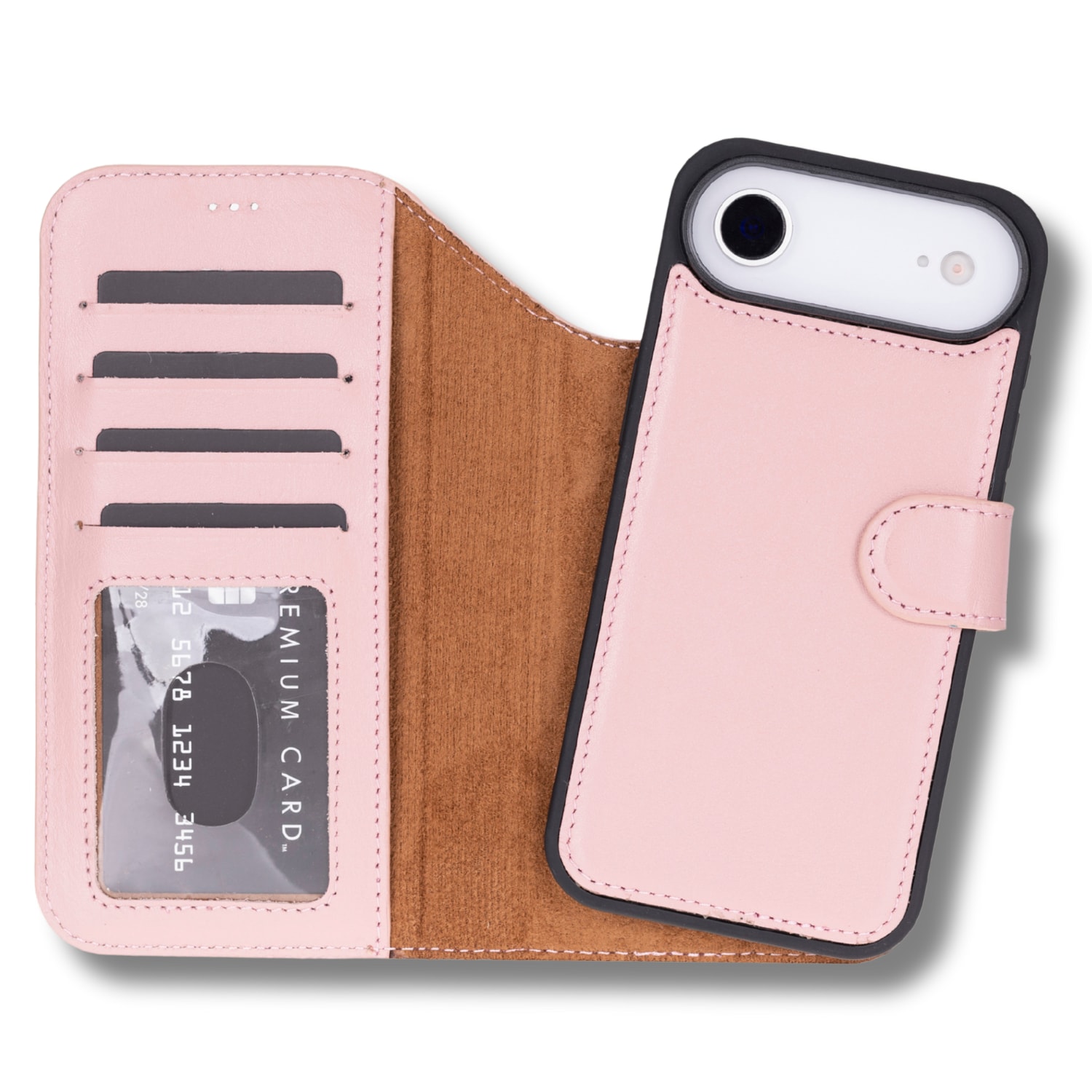 Leathere Premium Leather Iphone Air Wallet Case – Pink - Austin In Pink