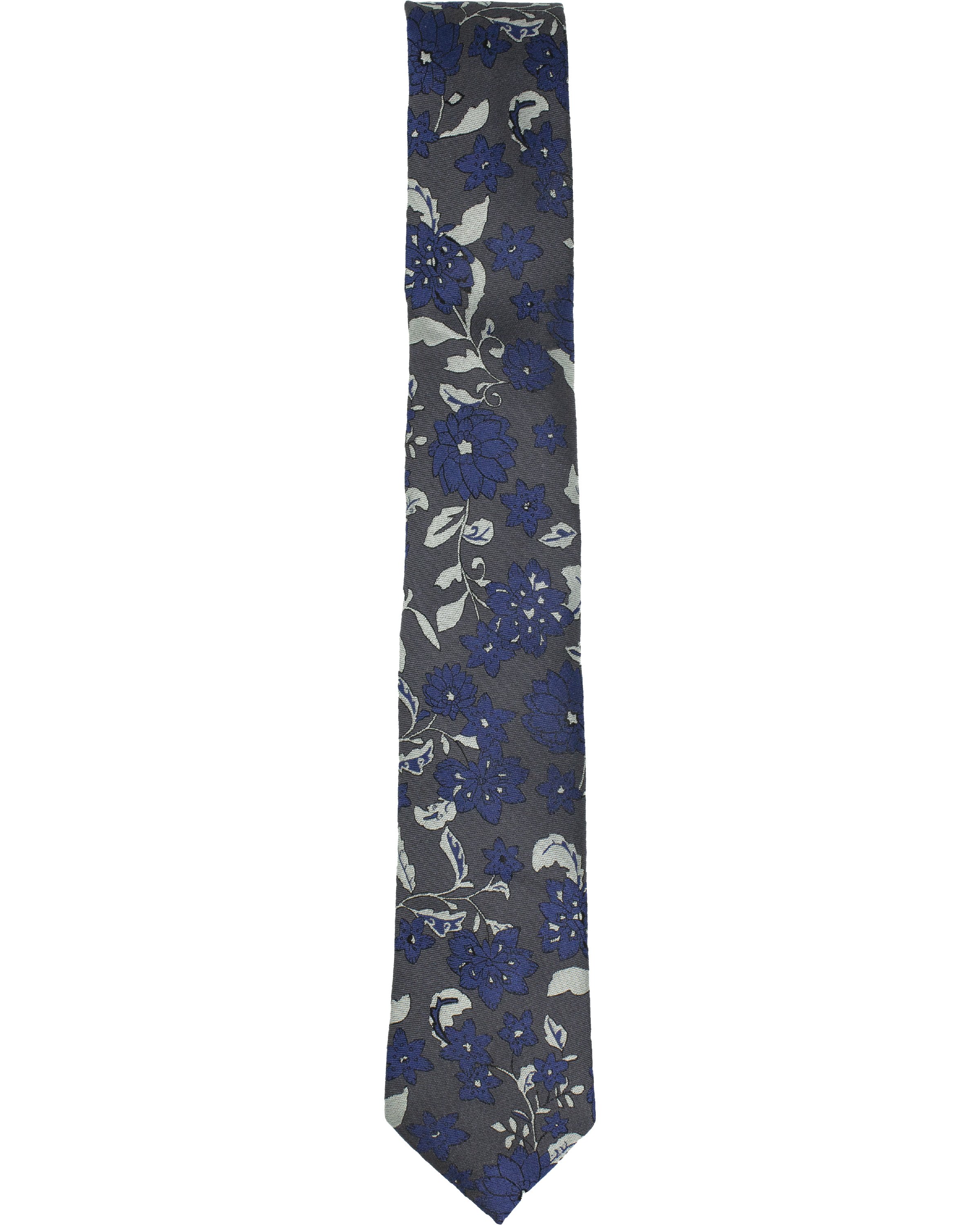 Men’s Grey / Blue Lotus Charcoal Tie One Size Lords of Harlech