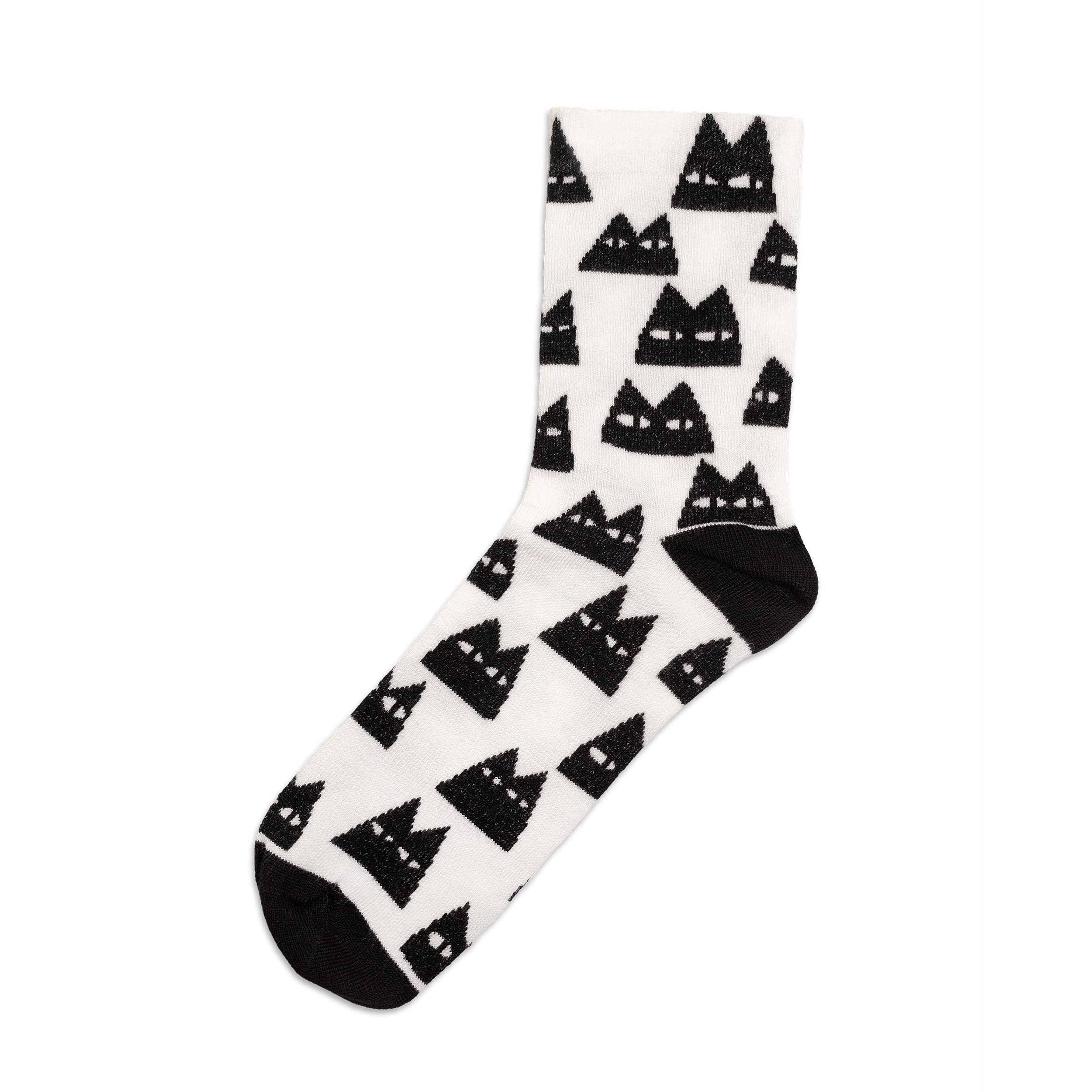 Jocie Juritz Collection Women's Black / White Minou Cat Socks In Multi