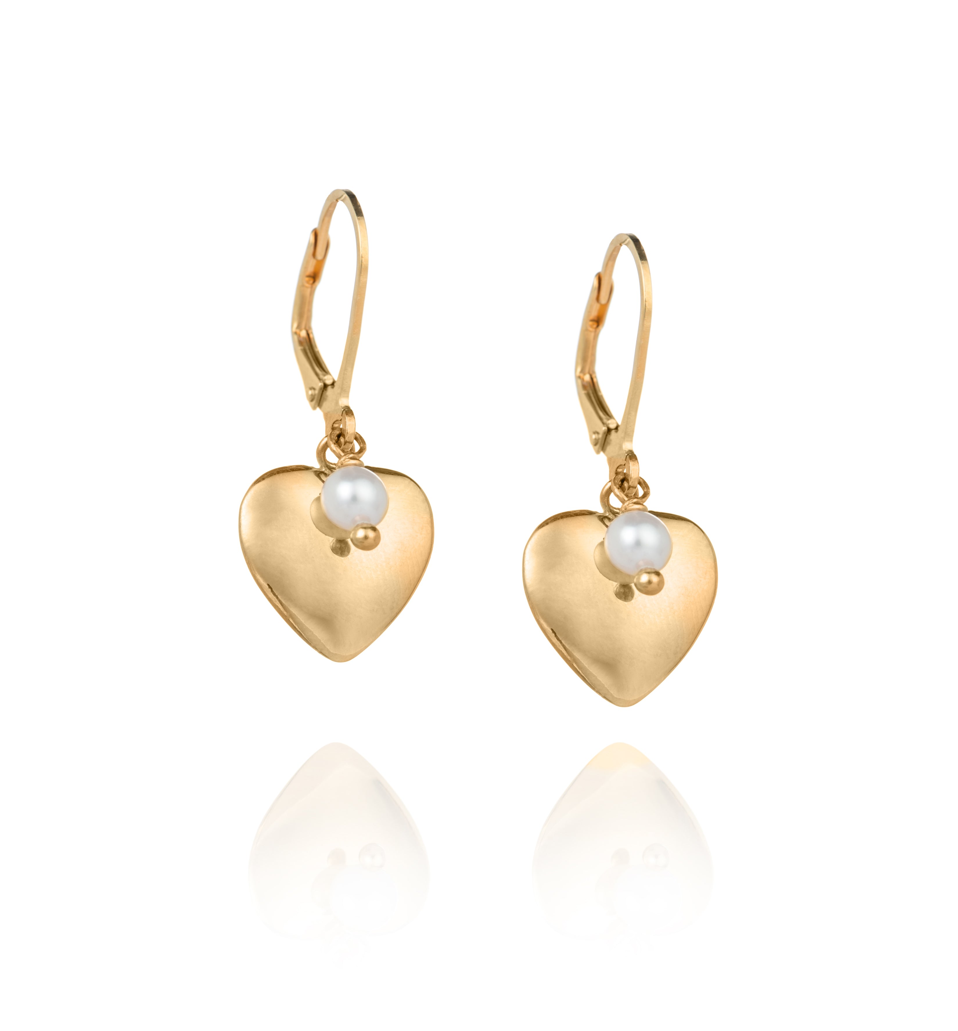 Sohavi Women's Heart Of Gold Earrings